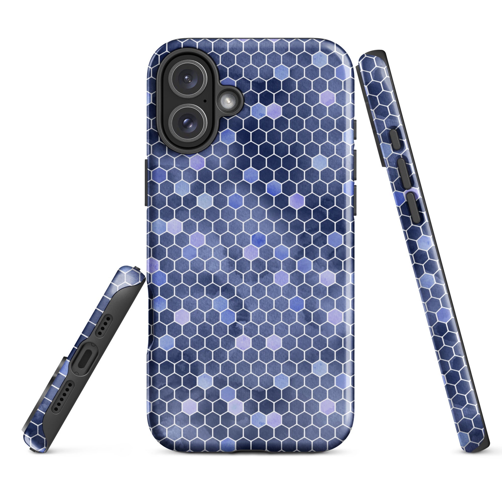 Tough Case for iPhone®- Honeycomb Blue