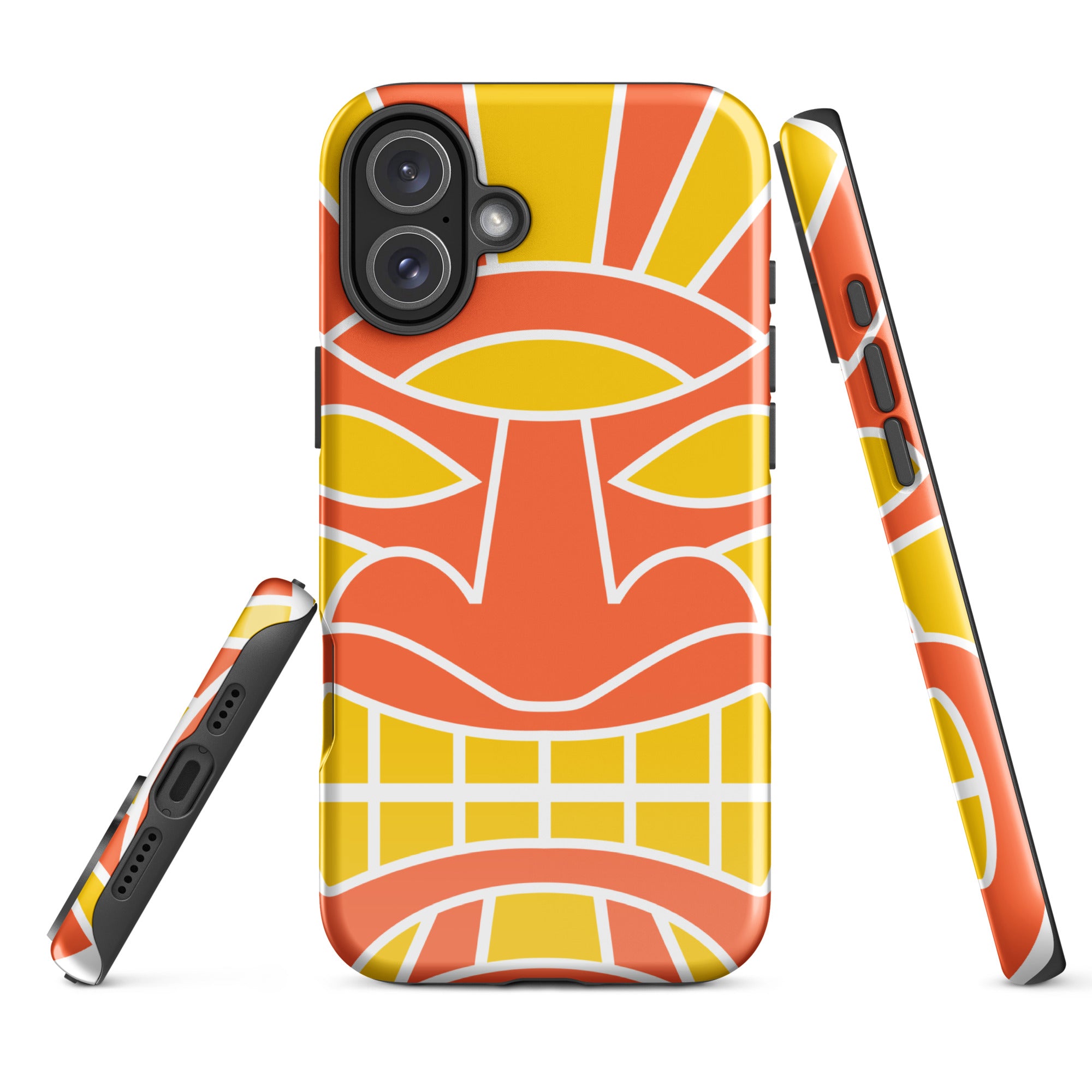 Tough Case for iPhone®- Totem Mask Orange