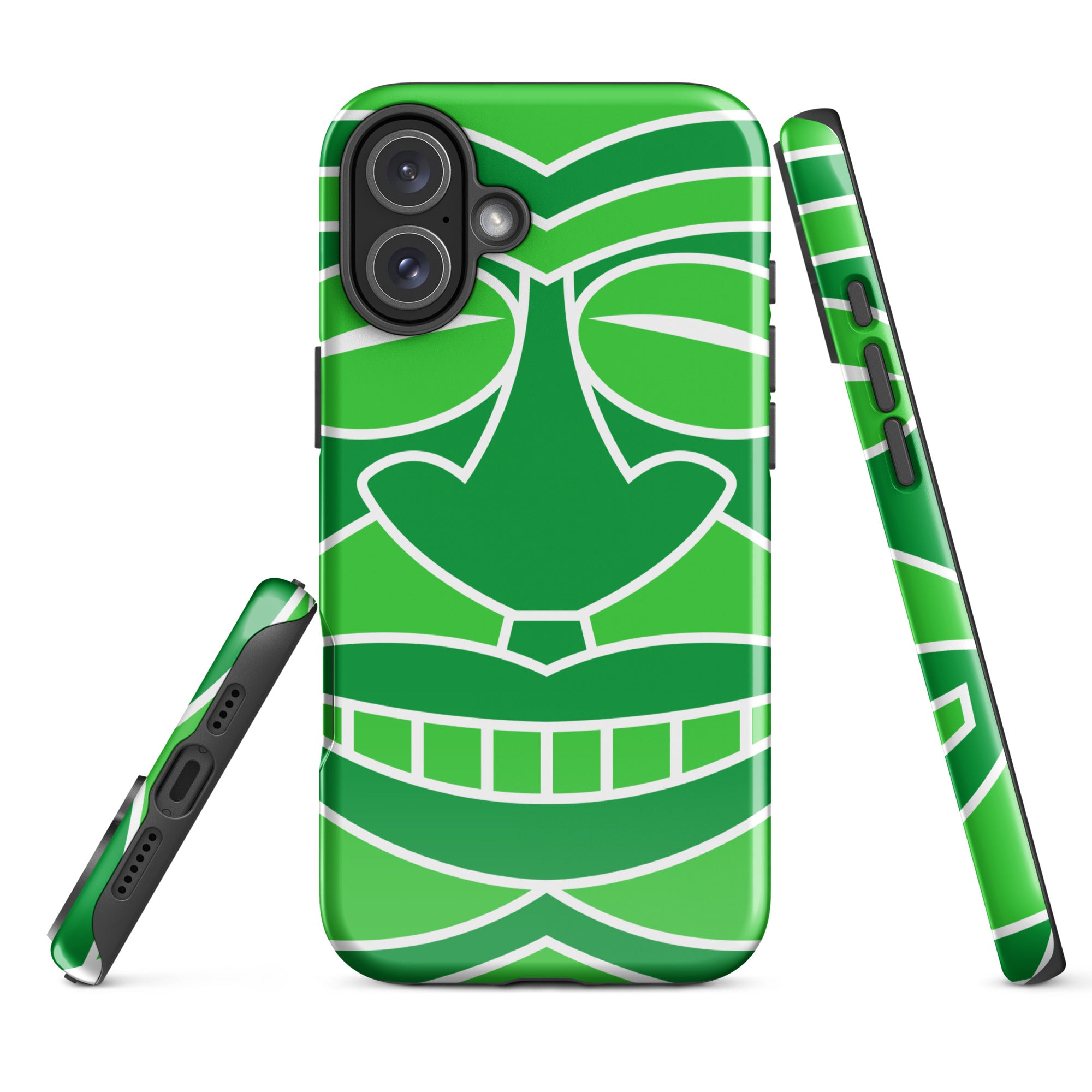 Tough Case for iPhone®- Totem Mask Green