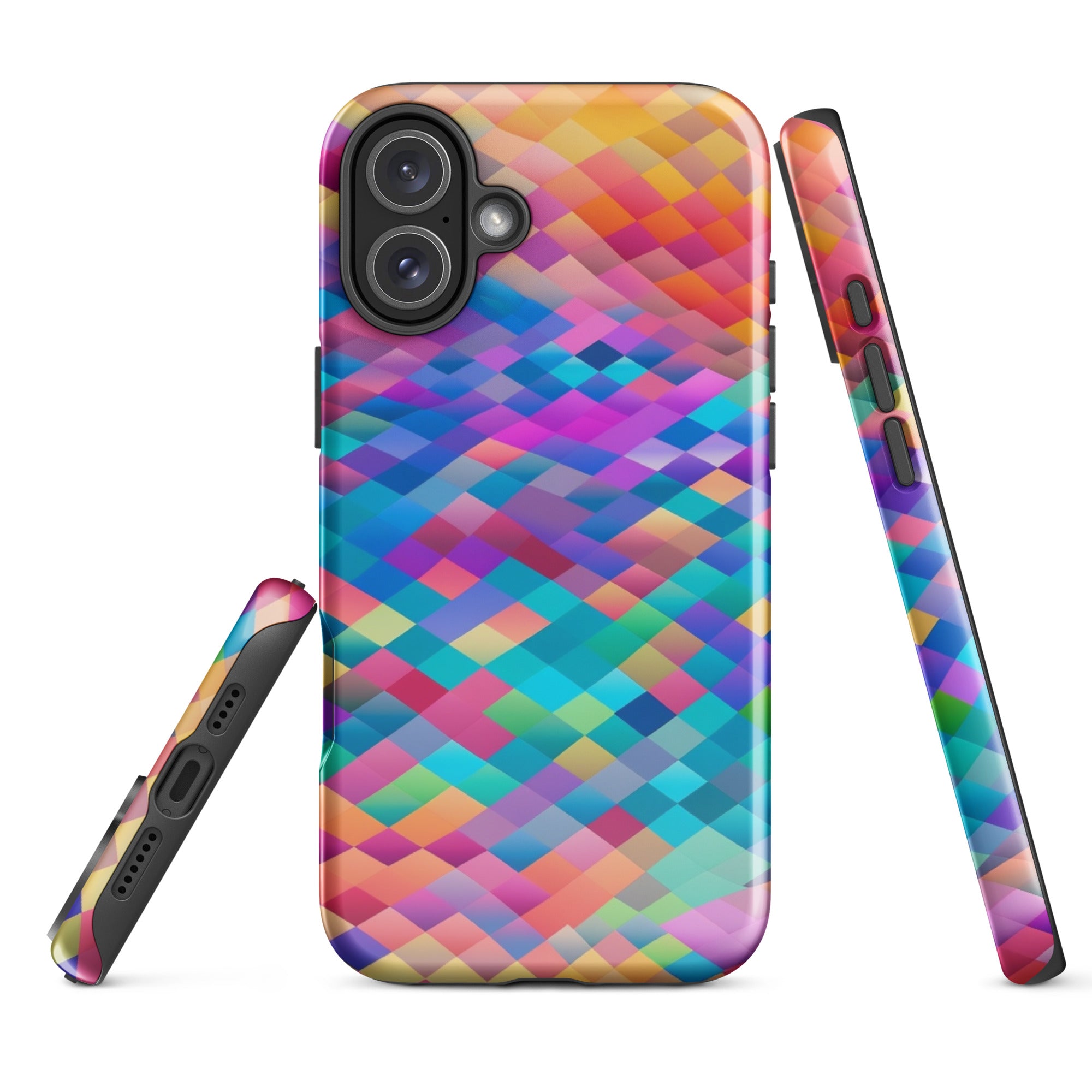 Tough Case for iPhone®- Rainbow Cloud Pattern IV