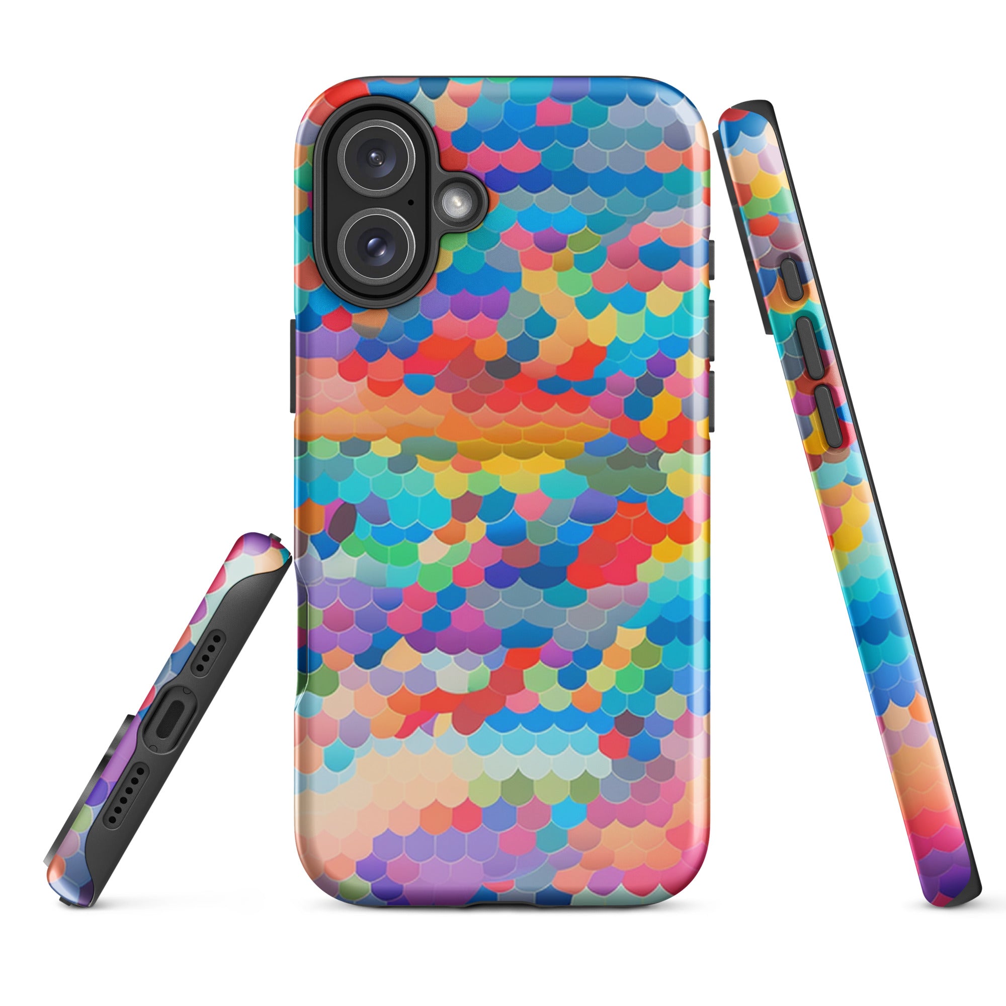 Tough Case for iPhone®- Rainbow Cloud Pattern III