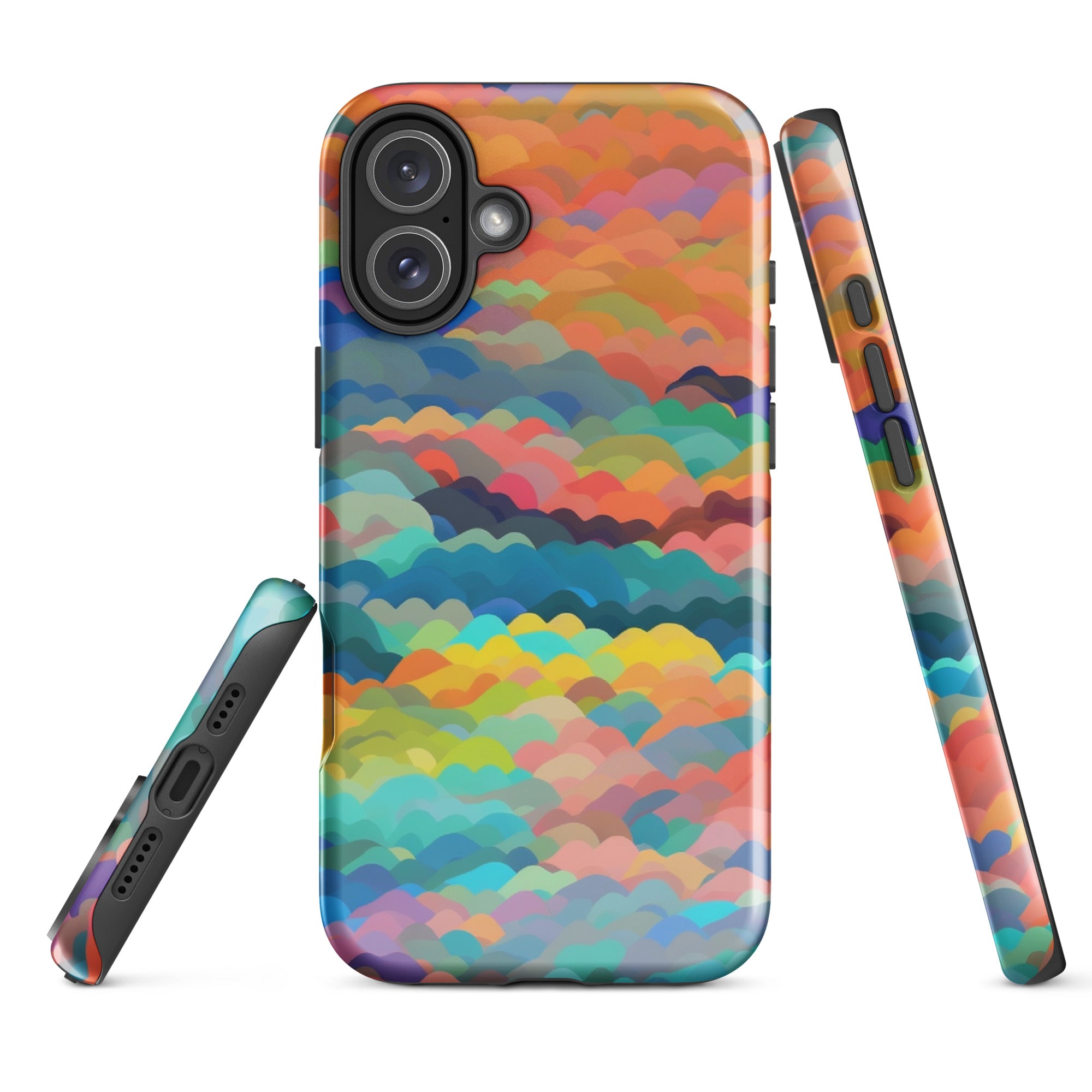 Tough Case for iPhone®- Rainbow Cloud Pattern I