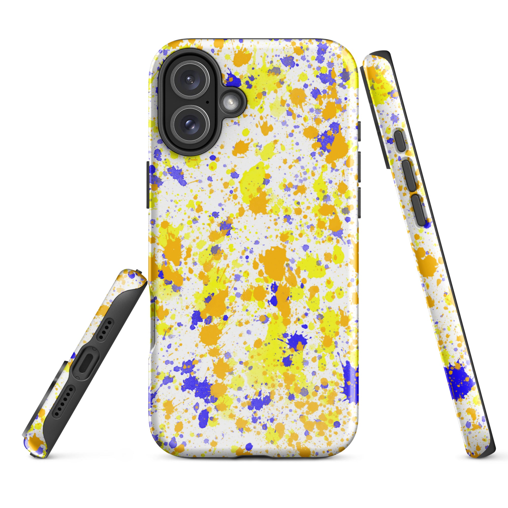 Tough Case for iPhone®- Paint Splatter Yellow