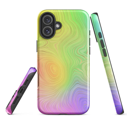 Tough Case for iPhone®- Rainbow Strata Pattern II