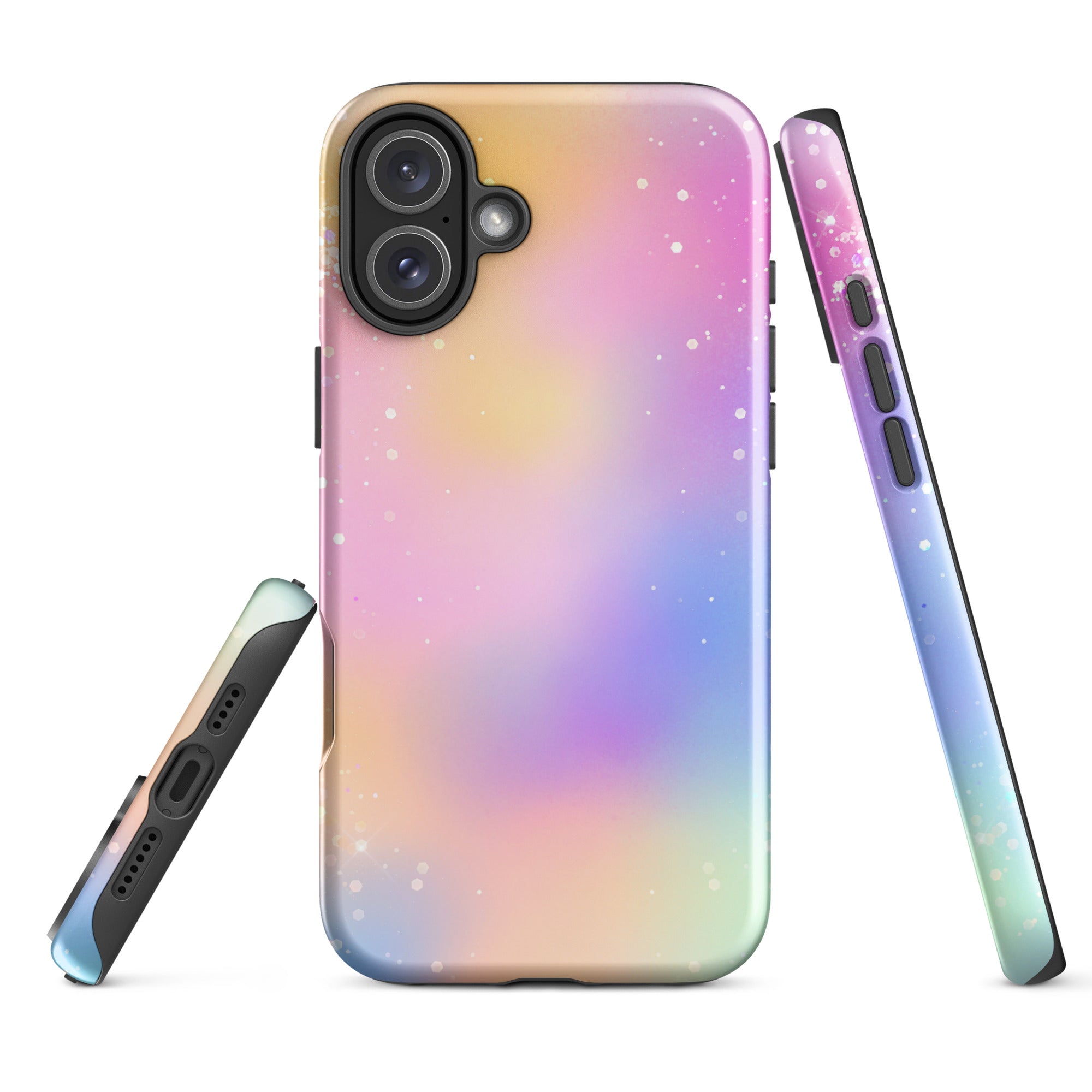 Tough Case for iPhone®- Rainbow Glitter Pattern III