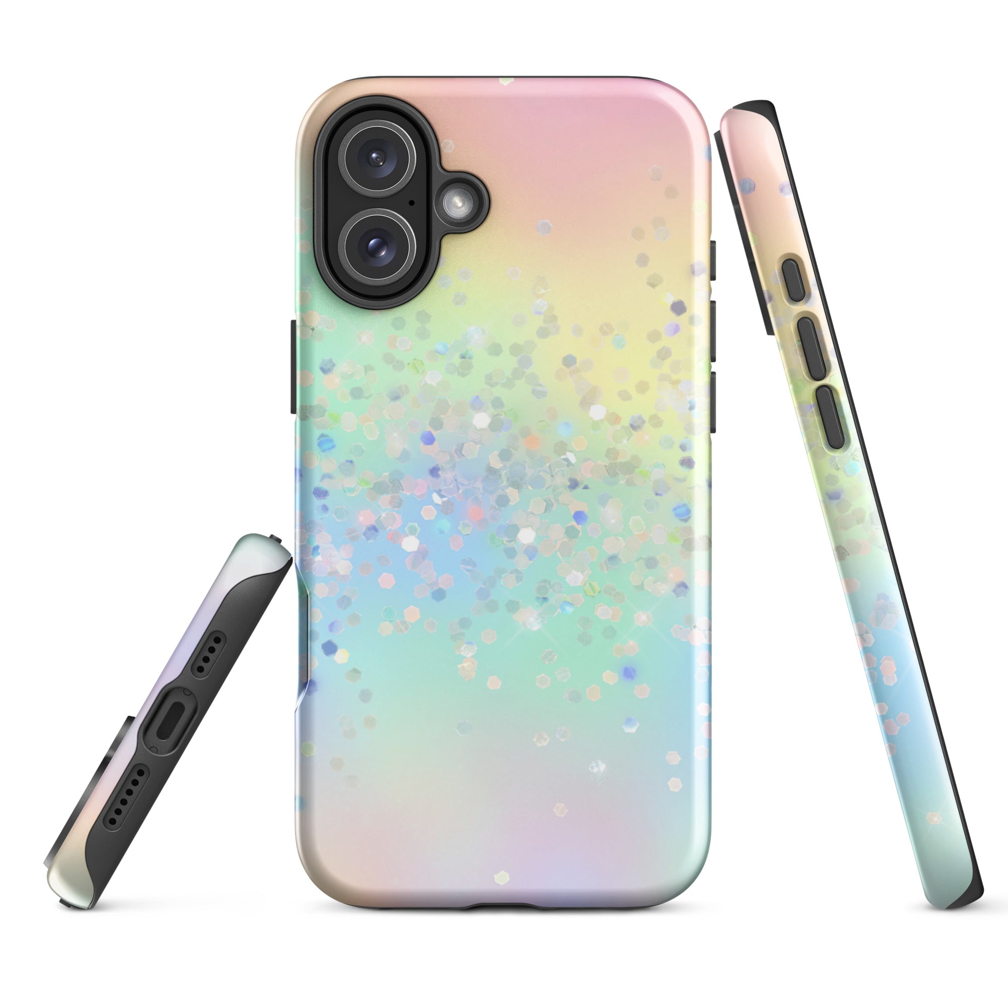 Tough Case for iPhone®- Rainbow Glitter Pattern II