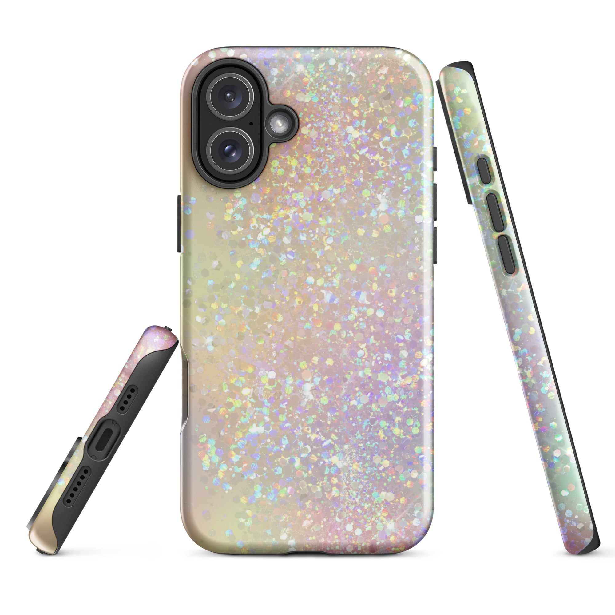 Tough Case for iPhone®- Rainbow Glitter Pattern I