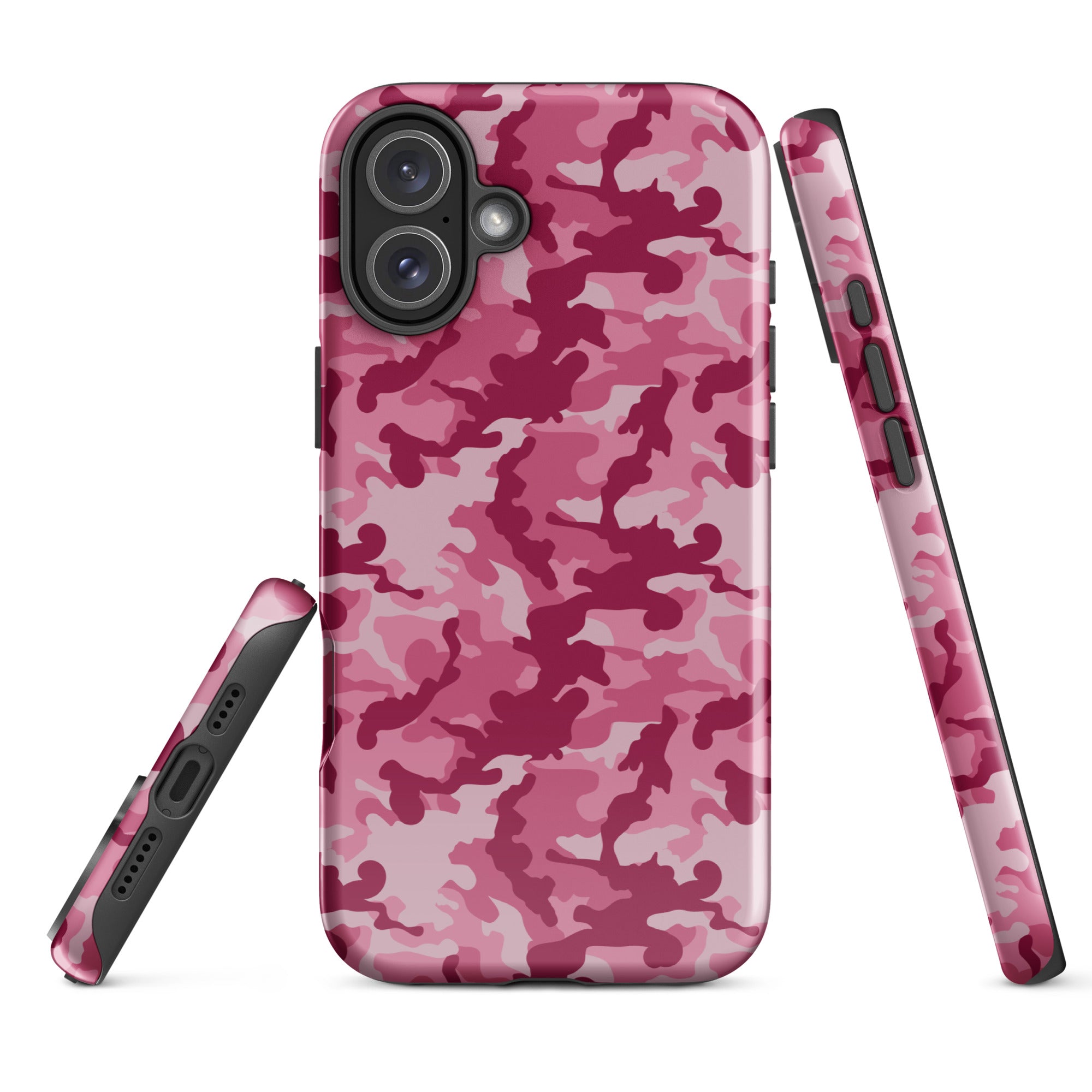 Tough Case for iPhone®- Camo Dark Pink