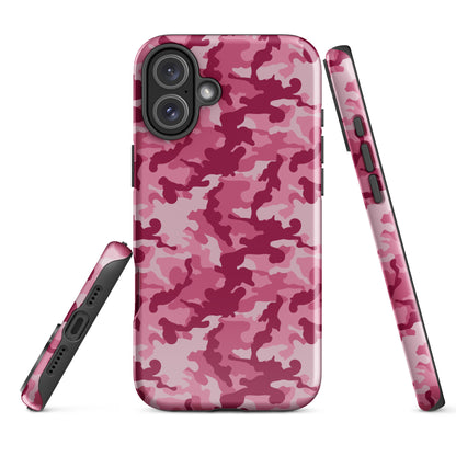 Tough Case for iPhone®- Camo Dark Pink