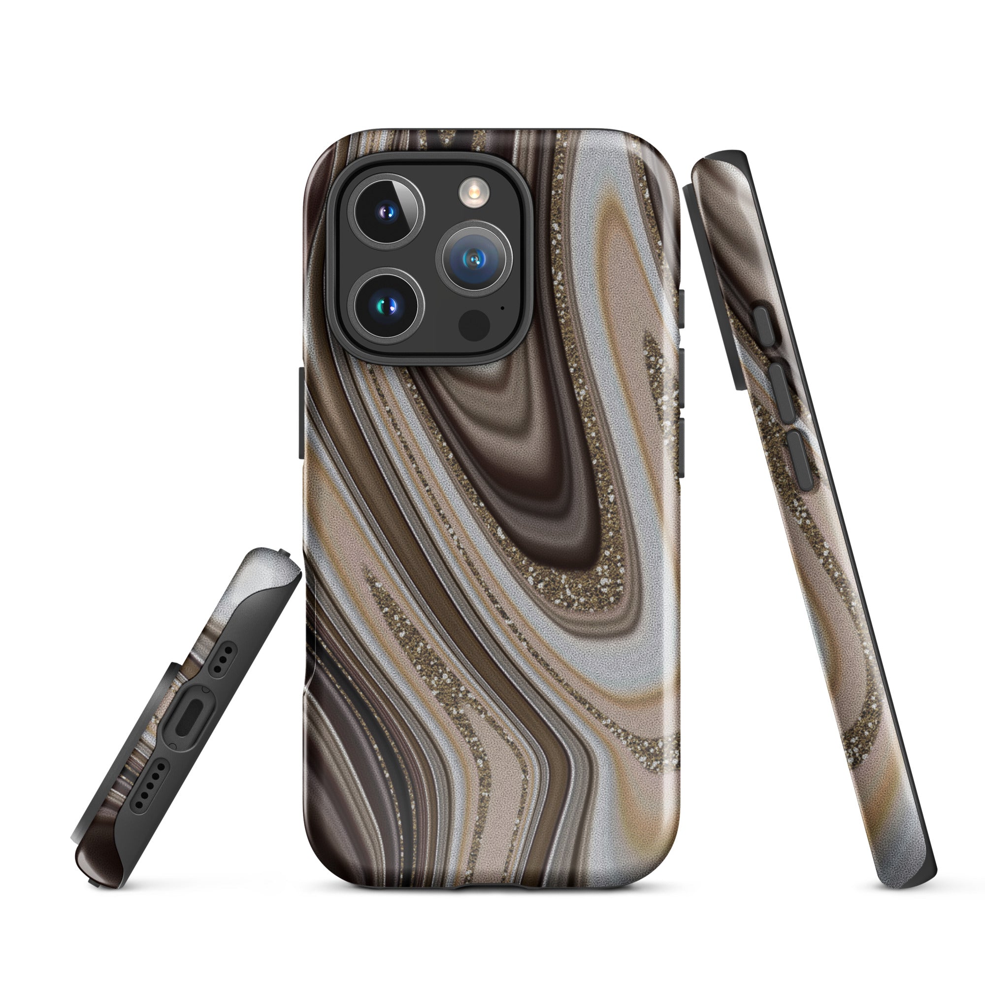 Tough Case for iPhone®- Abstract leather