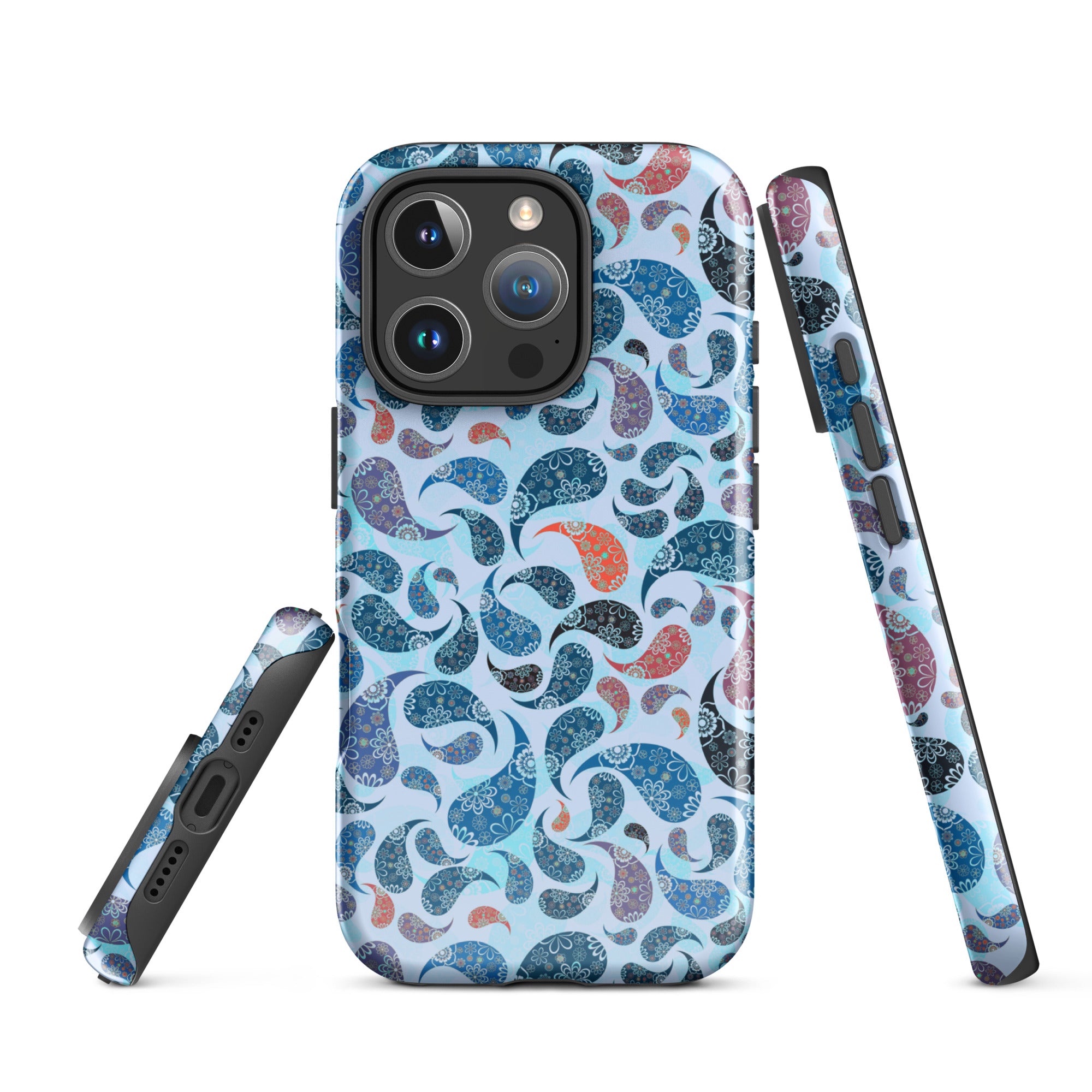 Tough Case for iPhone®- Paisley Blue