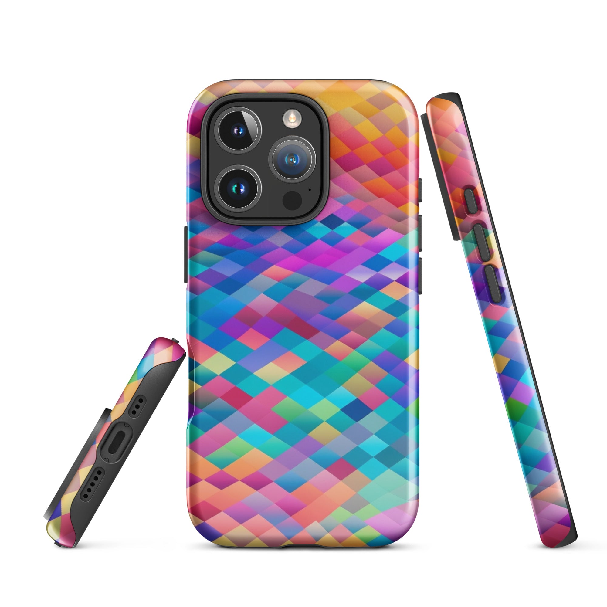 Tough Case for iPhone®- Rainbow Cloud Pattern IV