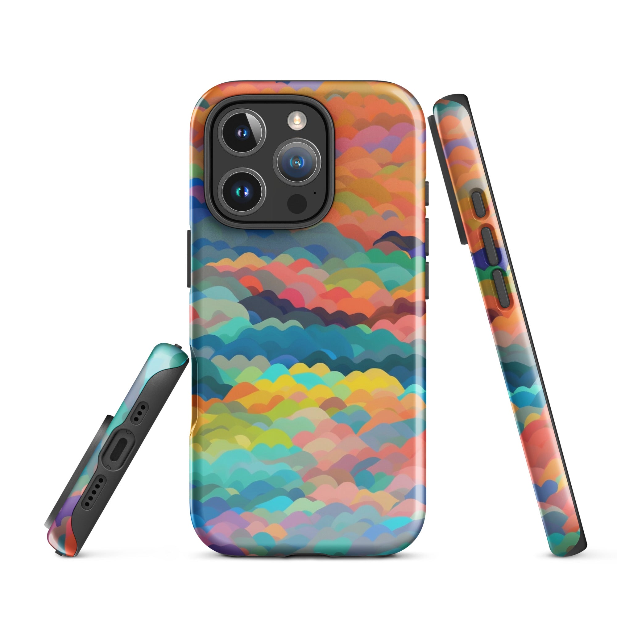 Tough Case for iPhone®- Rainbow Cloud Pattern I