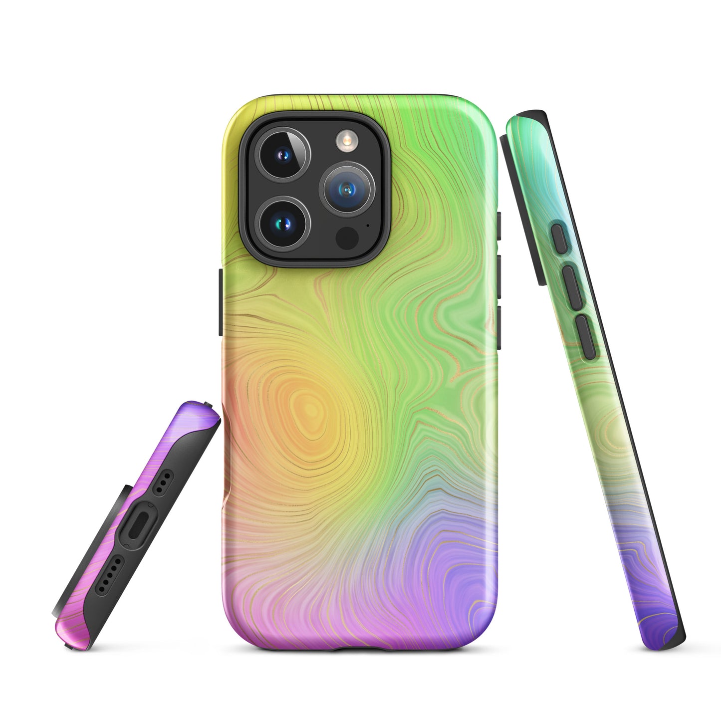 Tough Case for iPhone®- Rainbow Strata Pattern II