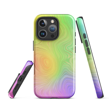 Tough Case for iPhone®- Rainbow Strata Pattern II