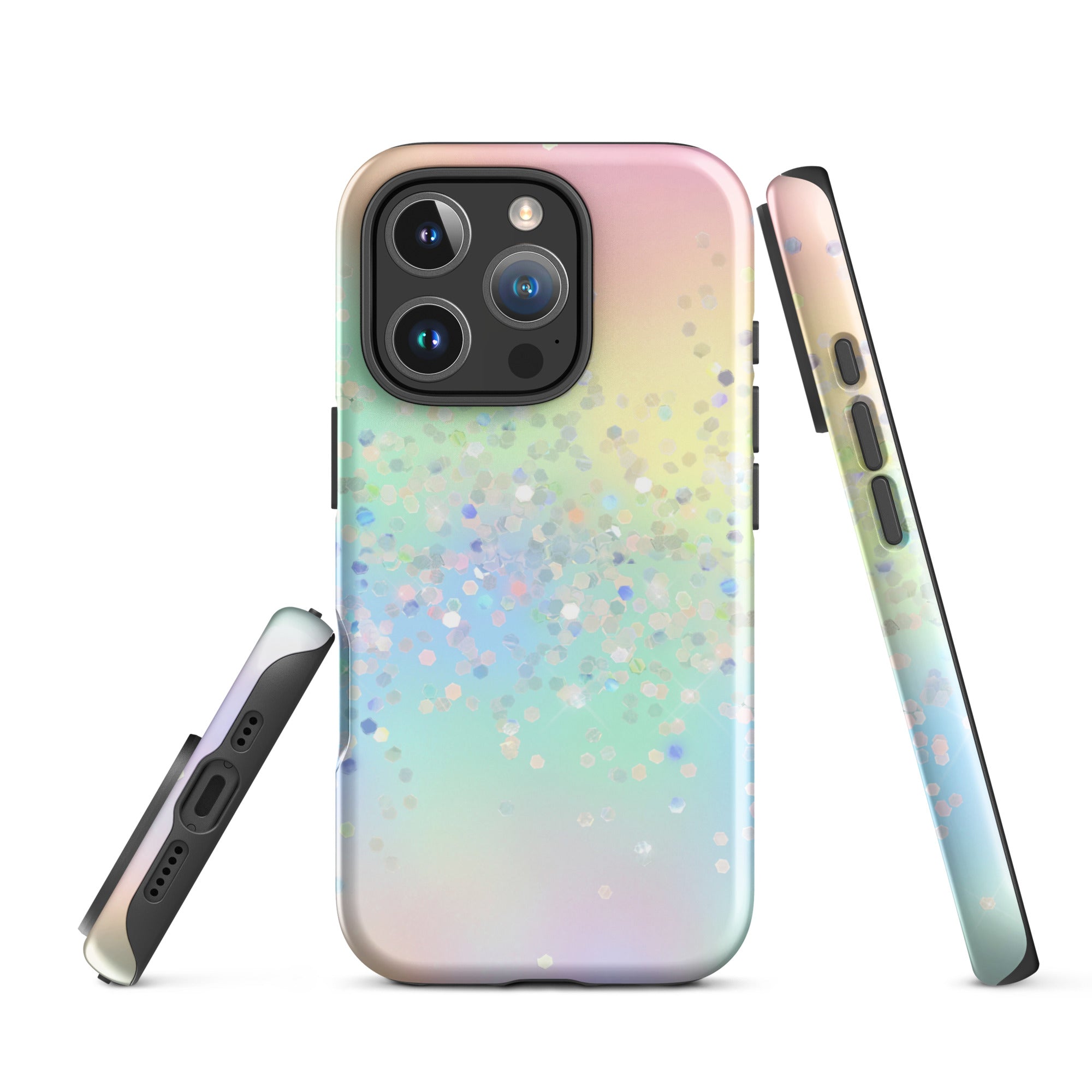 Tough Case for iPhone®- Rainbow Glitter Pattern II