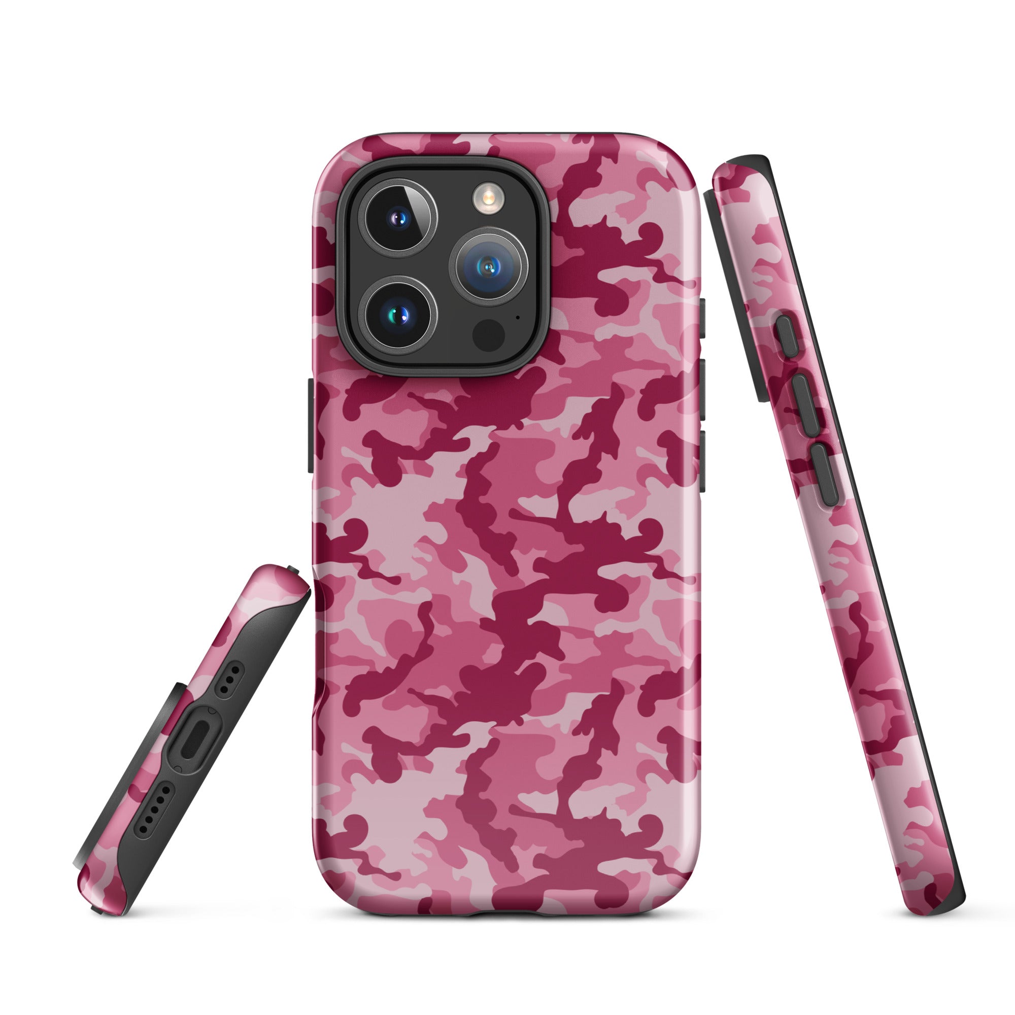 Tough Case for iPhone®- Camo Dark Pink