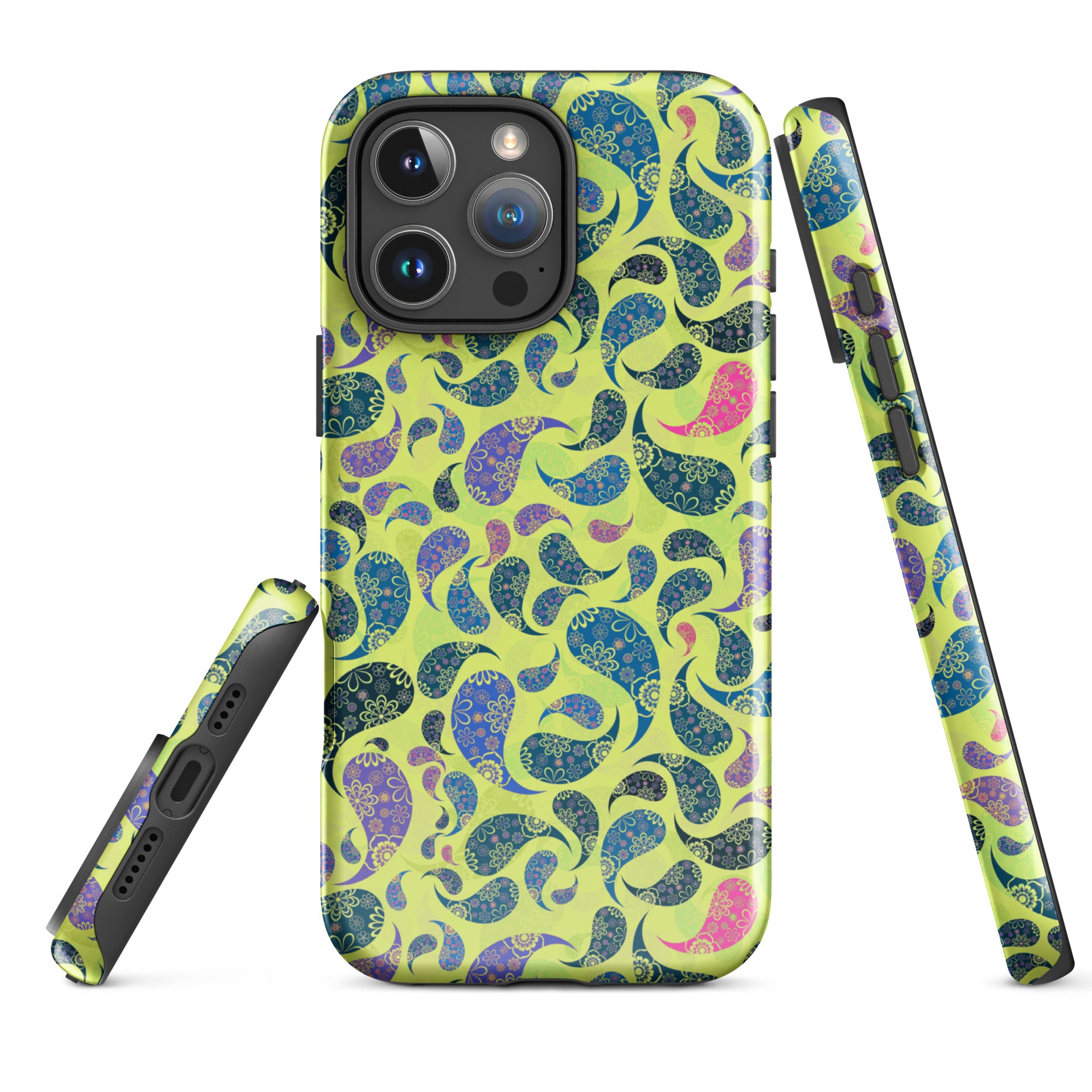 Tough Case for iPhone®- Paisley Yellow