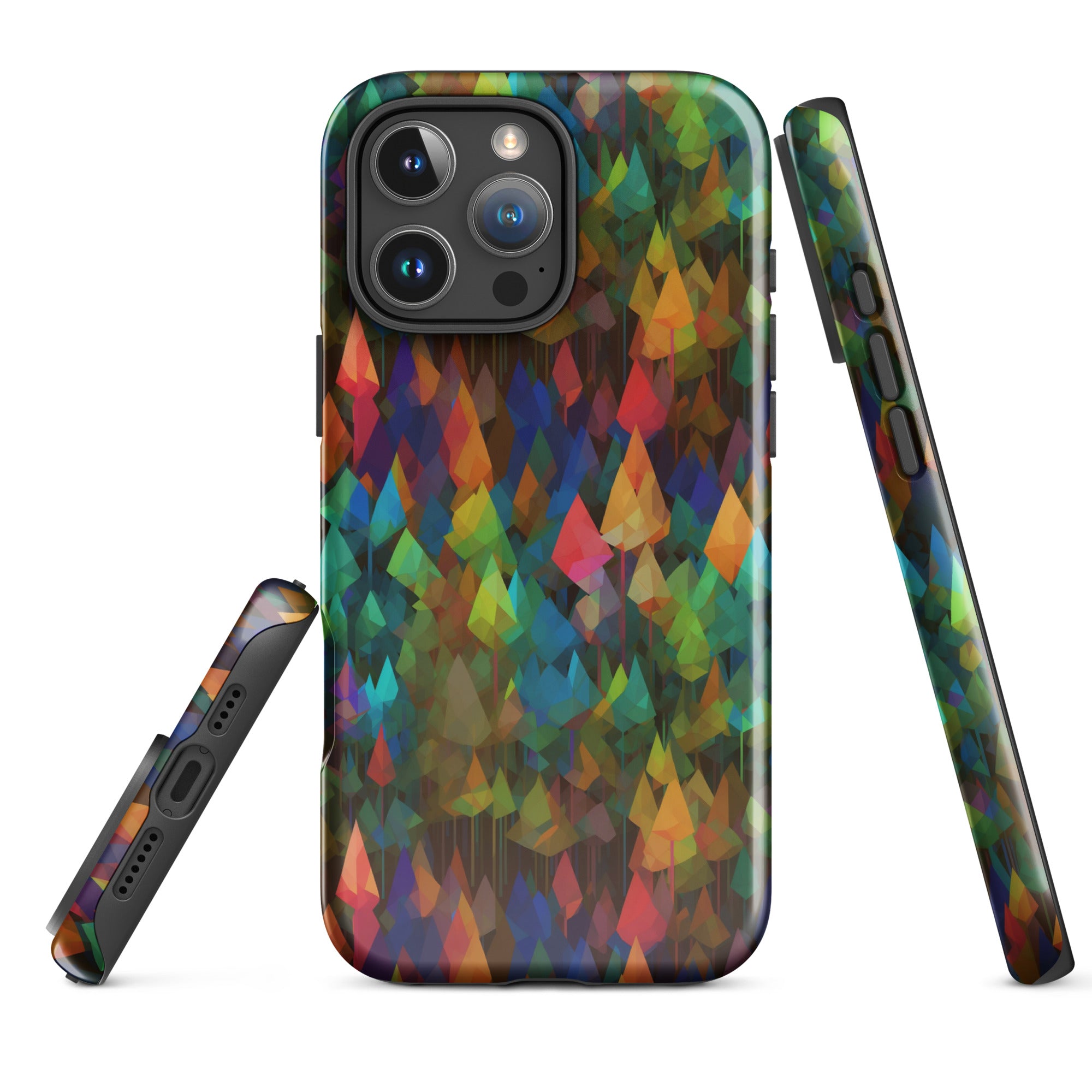 Tough Case for iPhone®- Rainbow Forest Pattern II