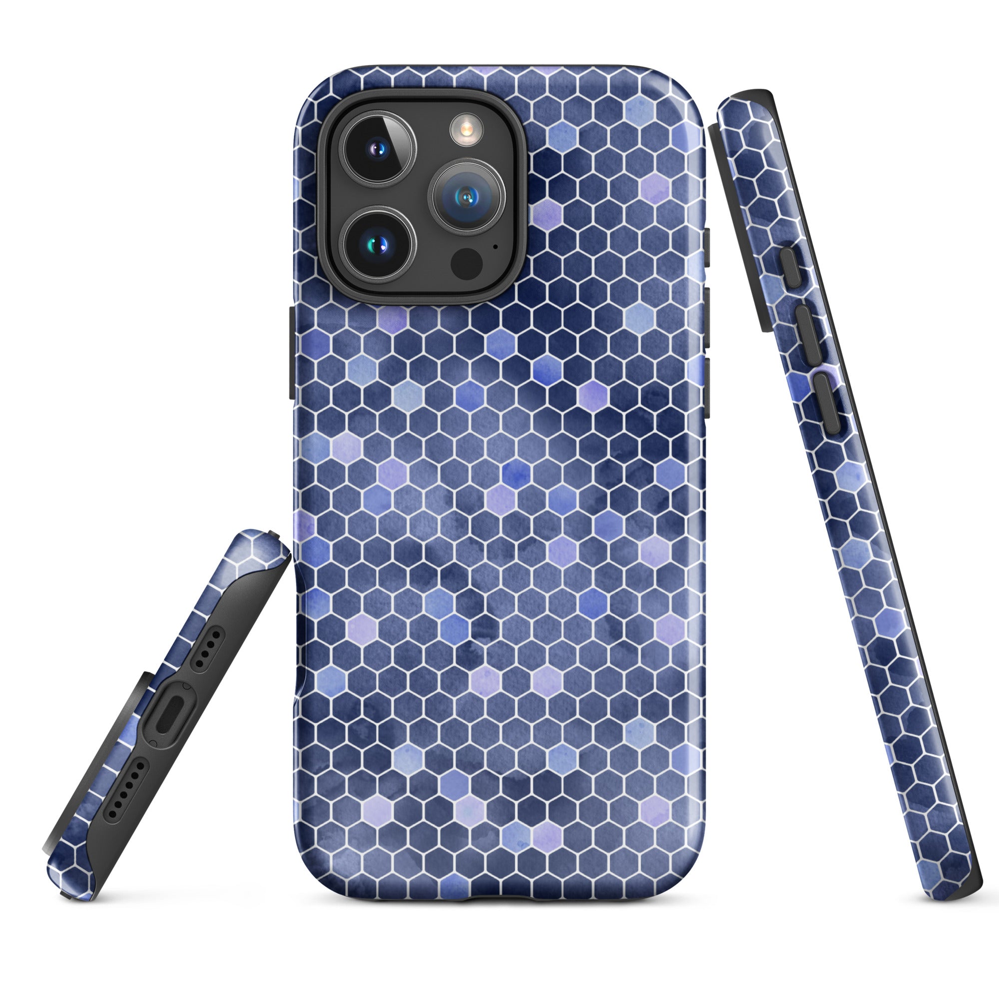 Tough Case for iPhone®- Honeycomb Blue