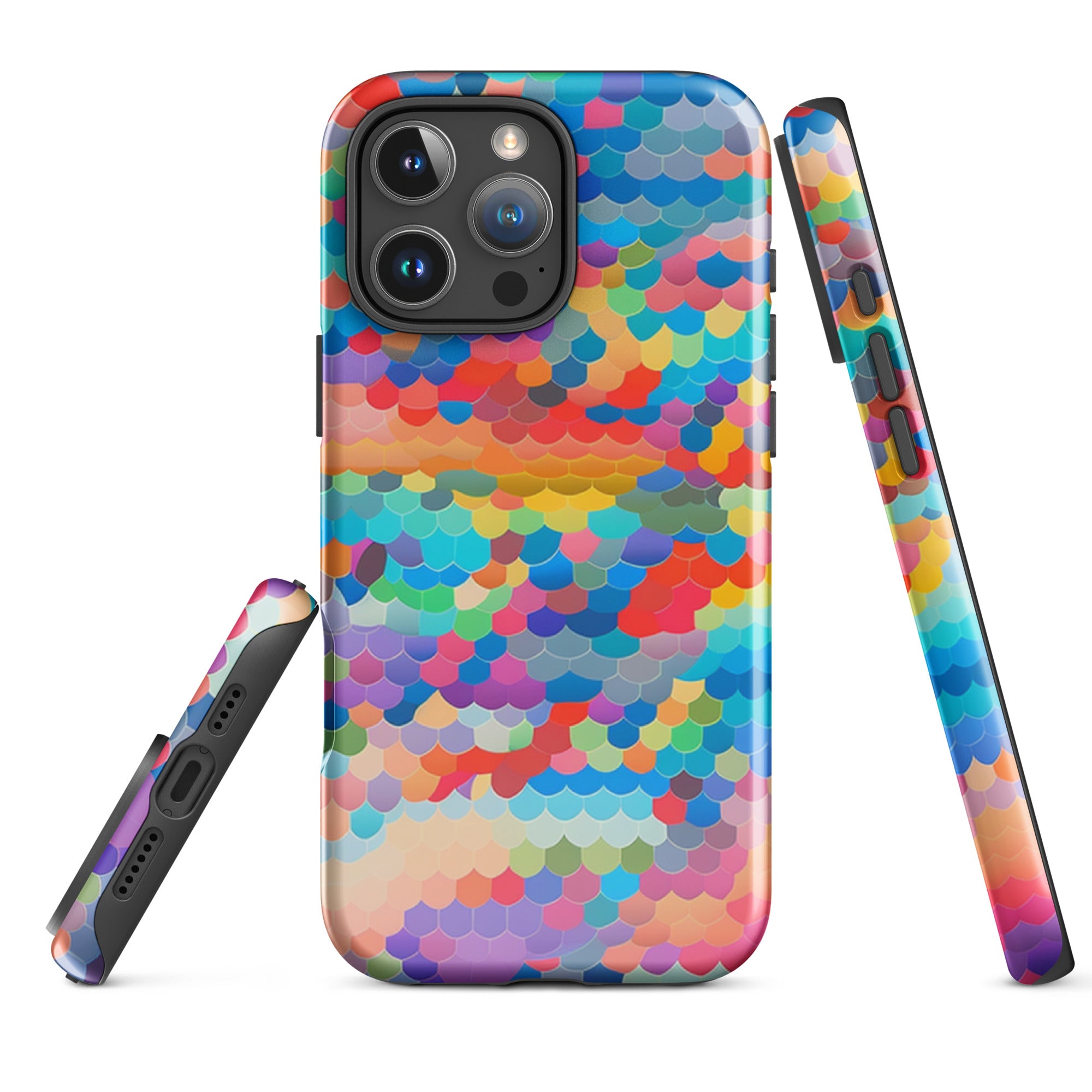 Tough Case for iPhone®- Rainbow Cloud Pattern III