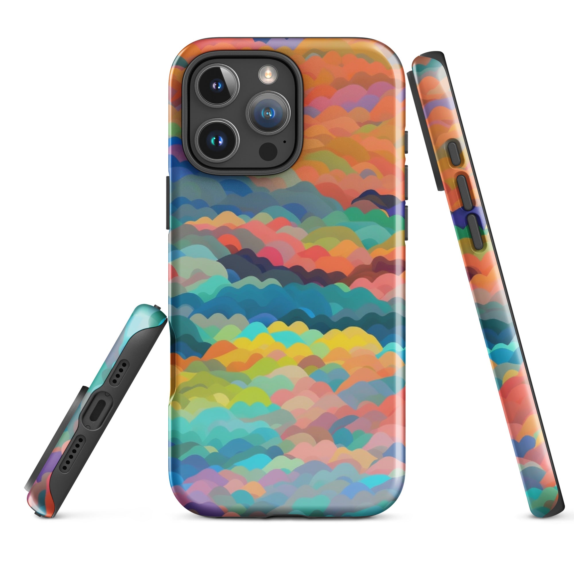 Tough Case for iPhone®- Rainbow Cloud Pattern I