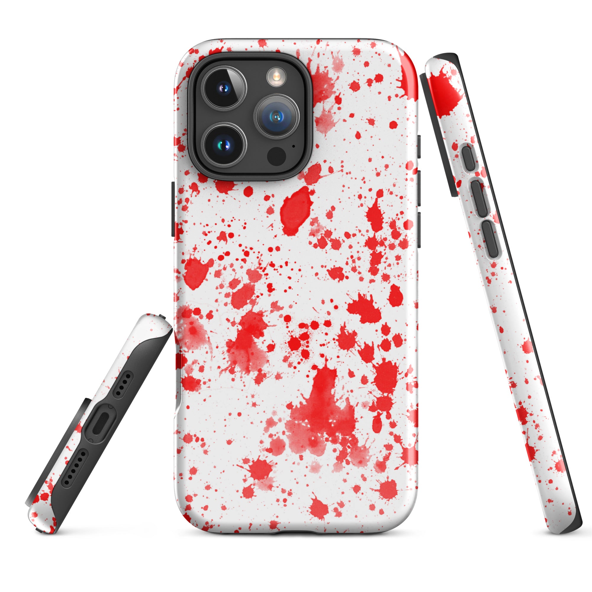 Tough Case for iPhone®- Paint Splatter Red