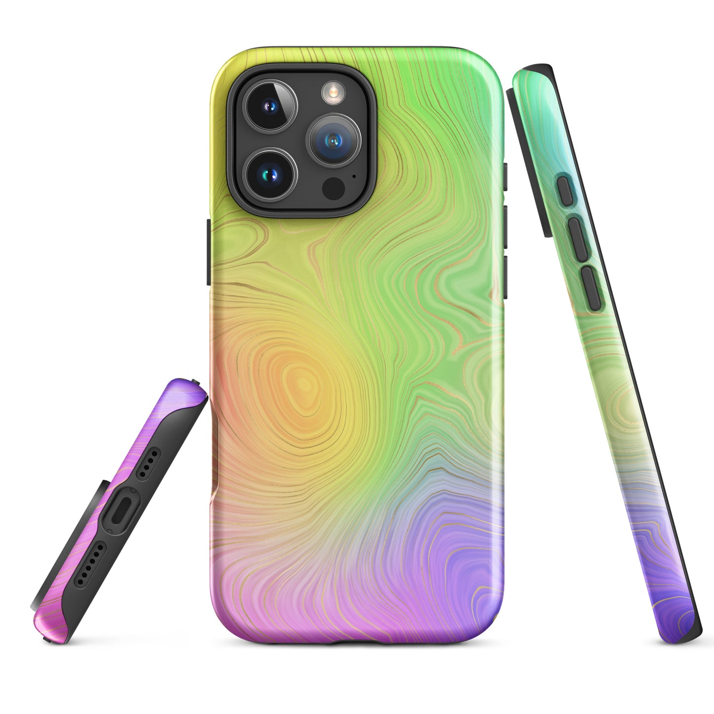 Tough Case for iPhone®- Rainbow Strata Pattern II