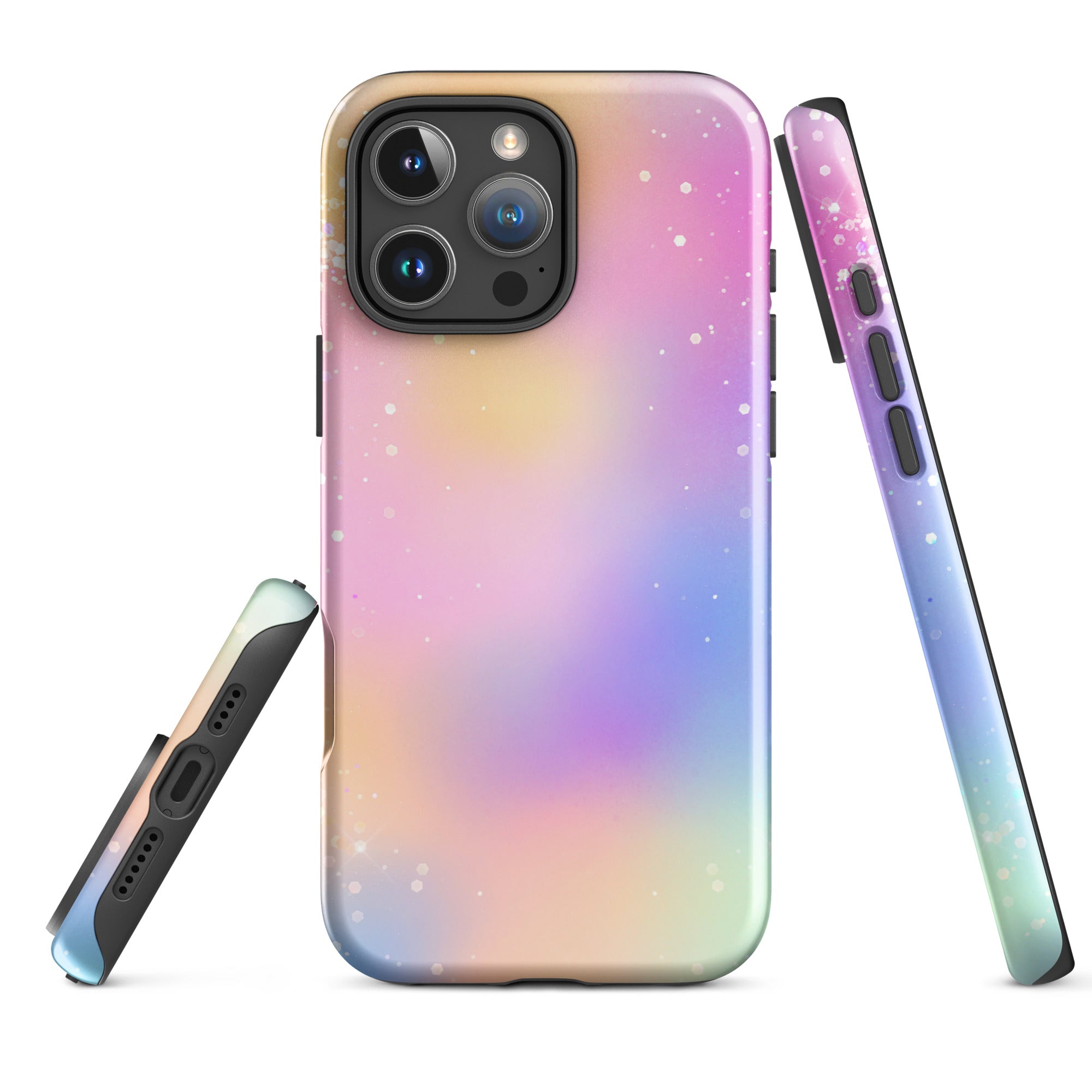 Tough Case for iPhone®- Rainbow Glitter Pattern III