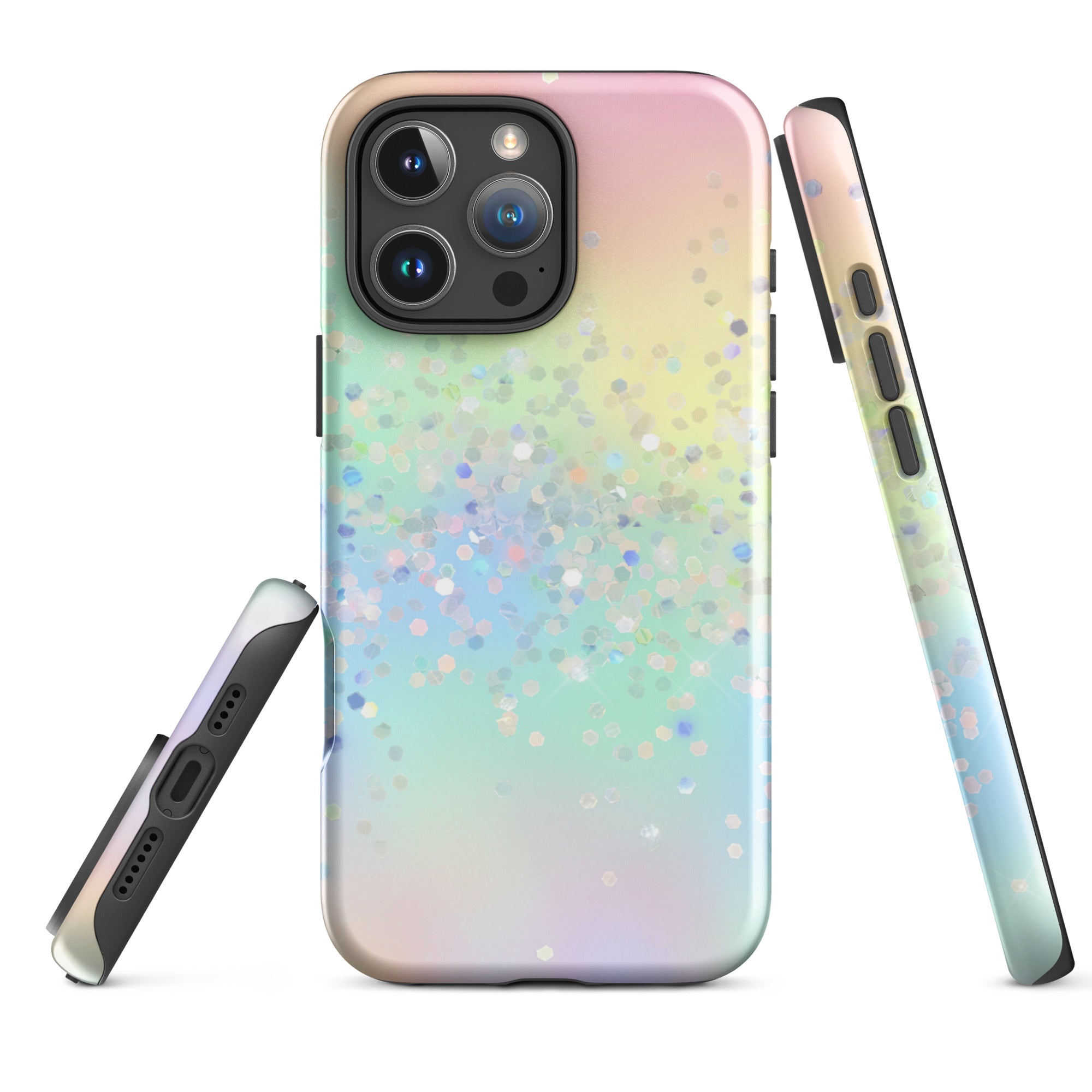 Tough Case for iPhone®- Rainbow Glitter Pattern II