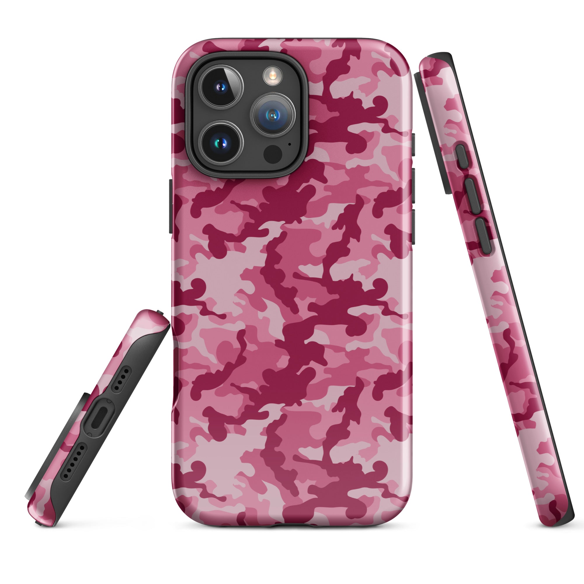 Tough Case for iPhone®- Camo Dark Pink