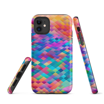 Tough Case for iPhone®- Rainbow Cloud Pattern IV