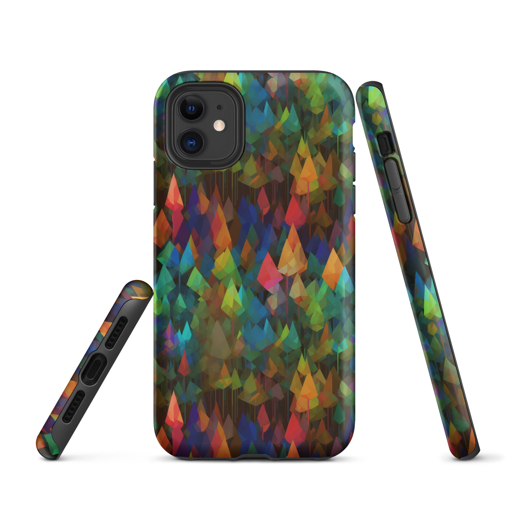 Tough Case for iPhone®- Rainbow Forest Pattern 02