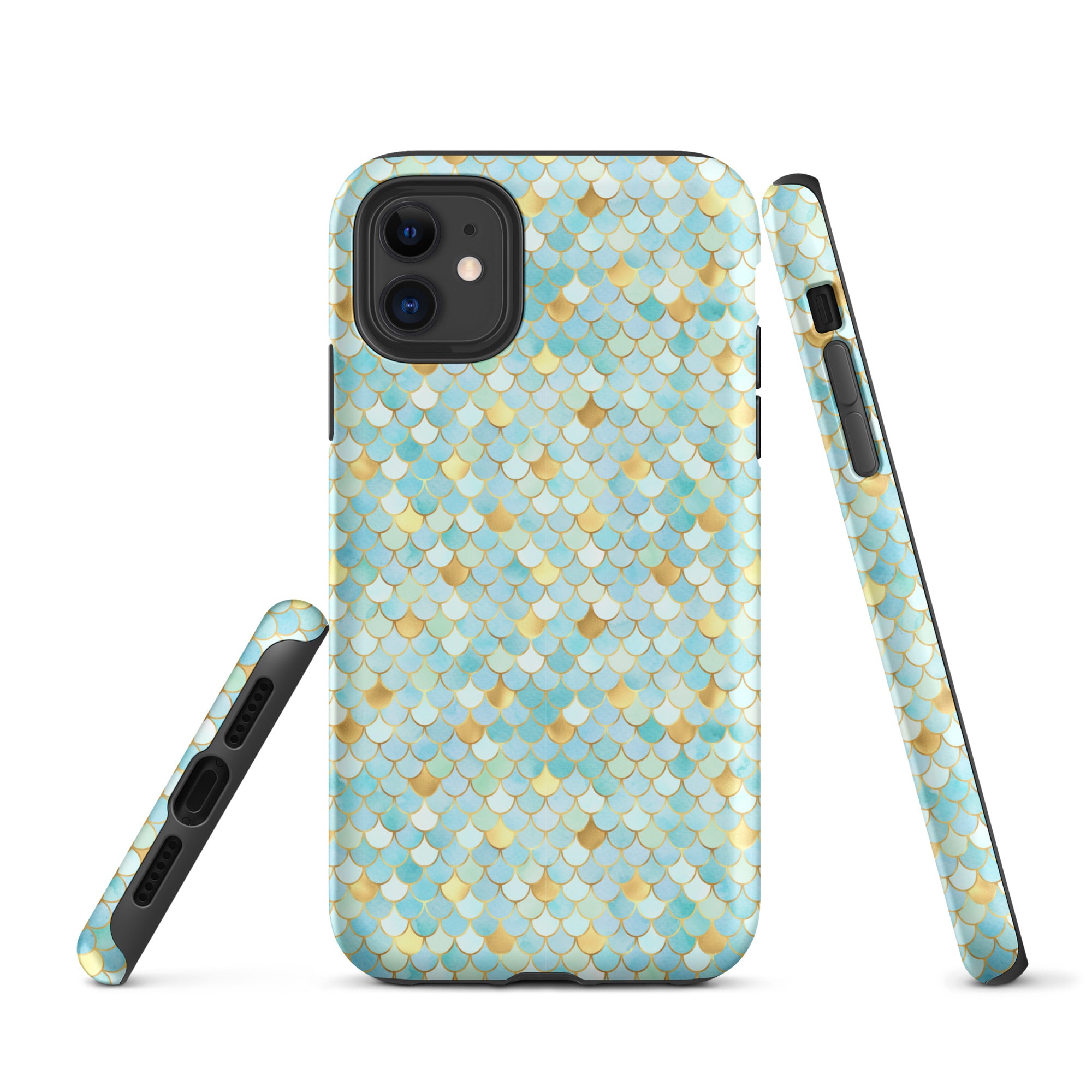 Tough Case for iPhone®- Mermaid Skin Cyan