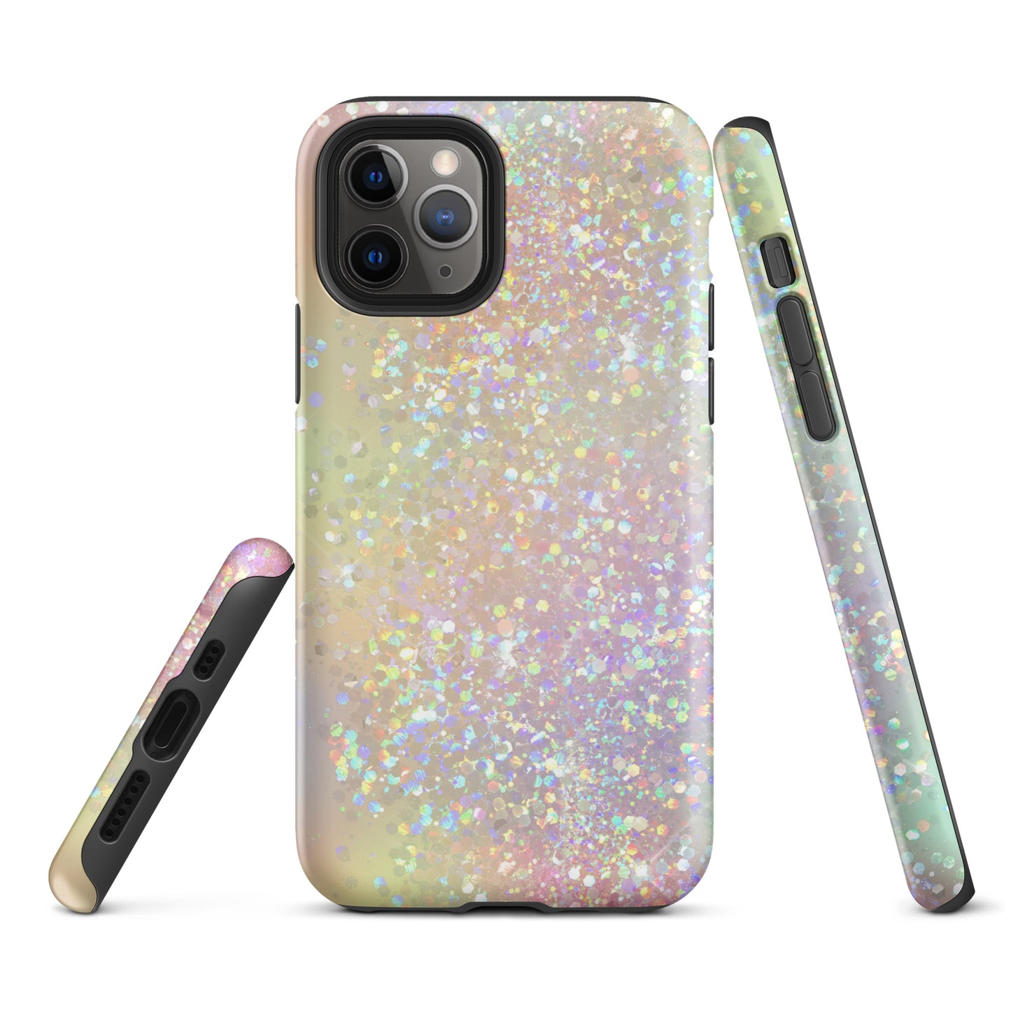 Tough Case for iPhone®- Rainbow Glitter Pattern I