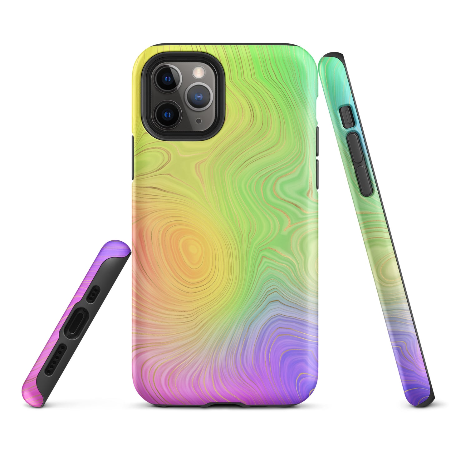 Tough Case for iPhone®- Rainbow Strata Pattern II