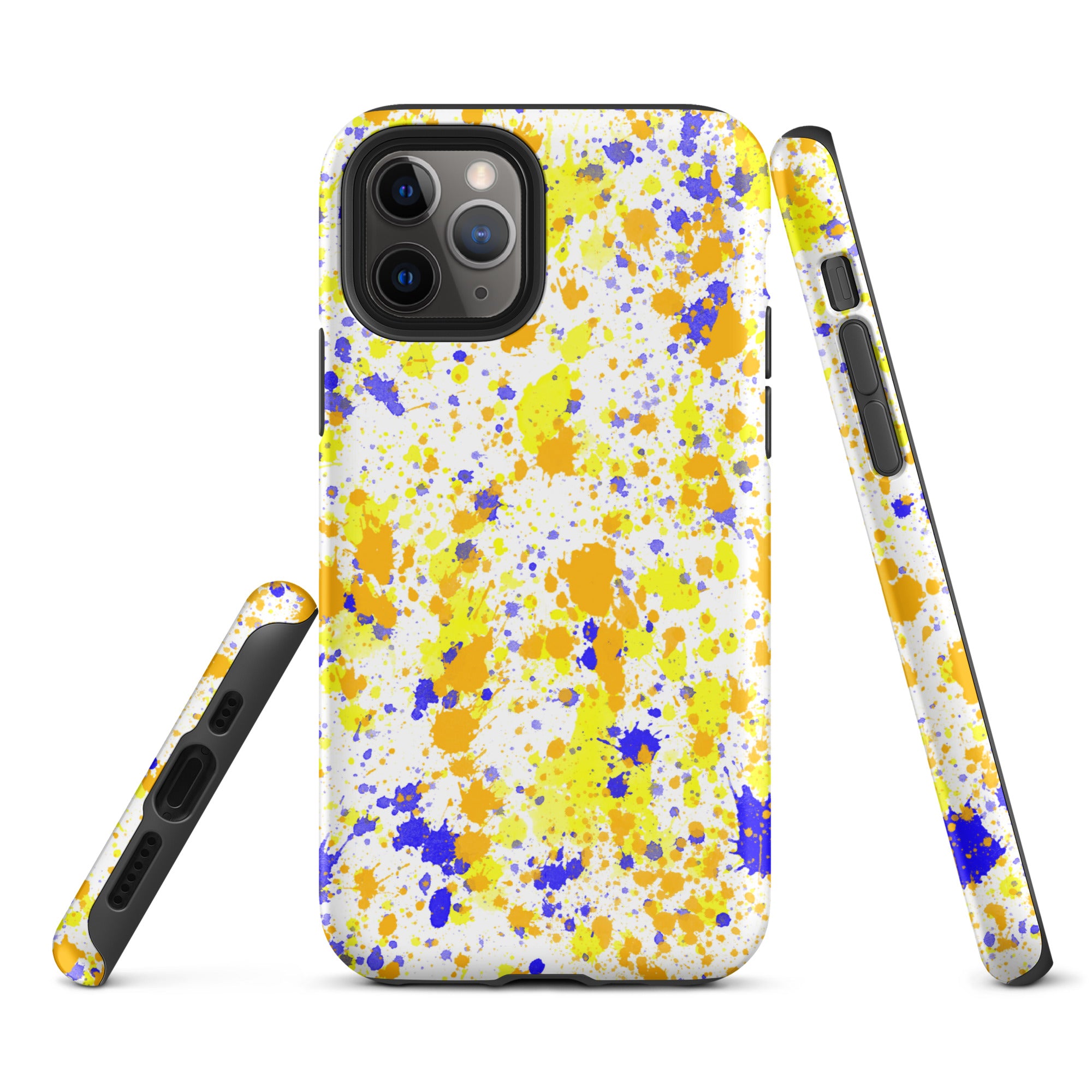 Tough Case for iPhone®- Paint Splatter Yellow