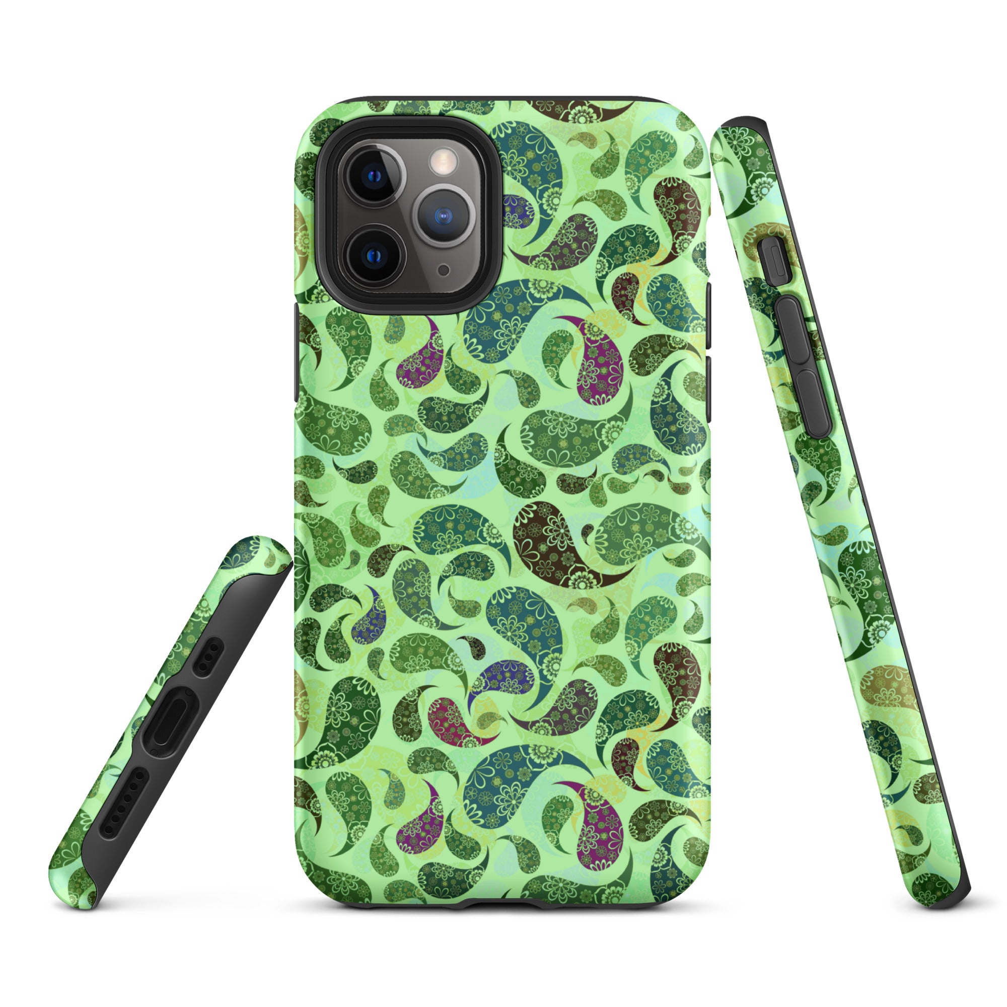 Tough Case for iPhone®- Paisley Green