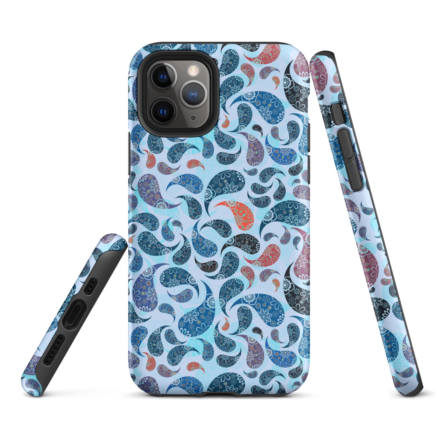 Tough Case for iPhone®- Paisley Blue
