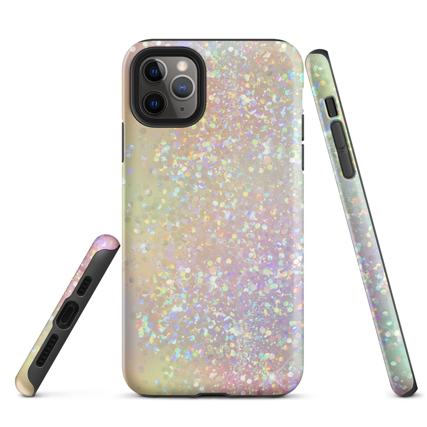 Tough Case for iPhone®- Rainbow Glitter Pattern I