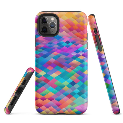 Tough Case for iPhone®- Rainbow Cloud Pattern IV