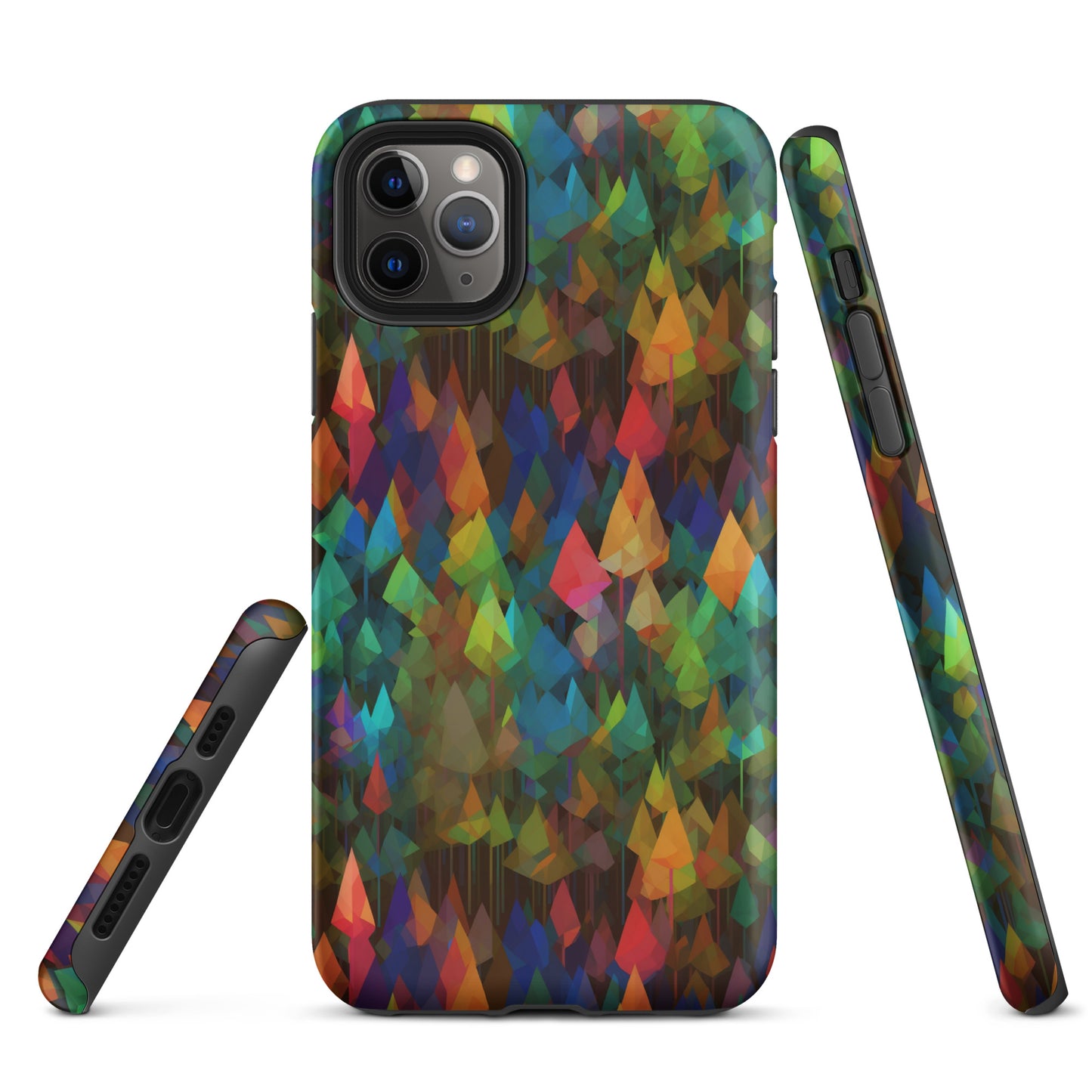 Tough Case for iPhone®- Rainbow Forest Pattern II