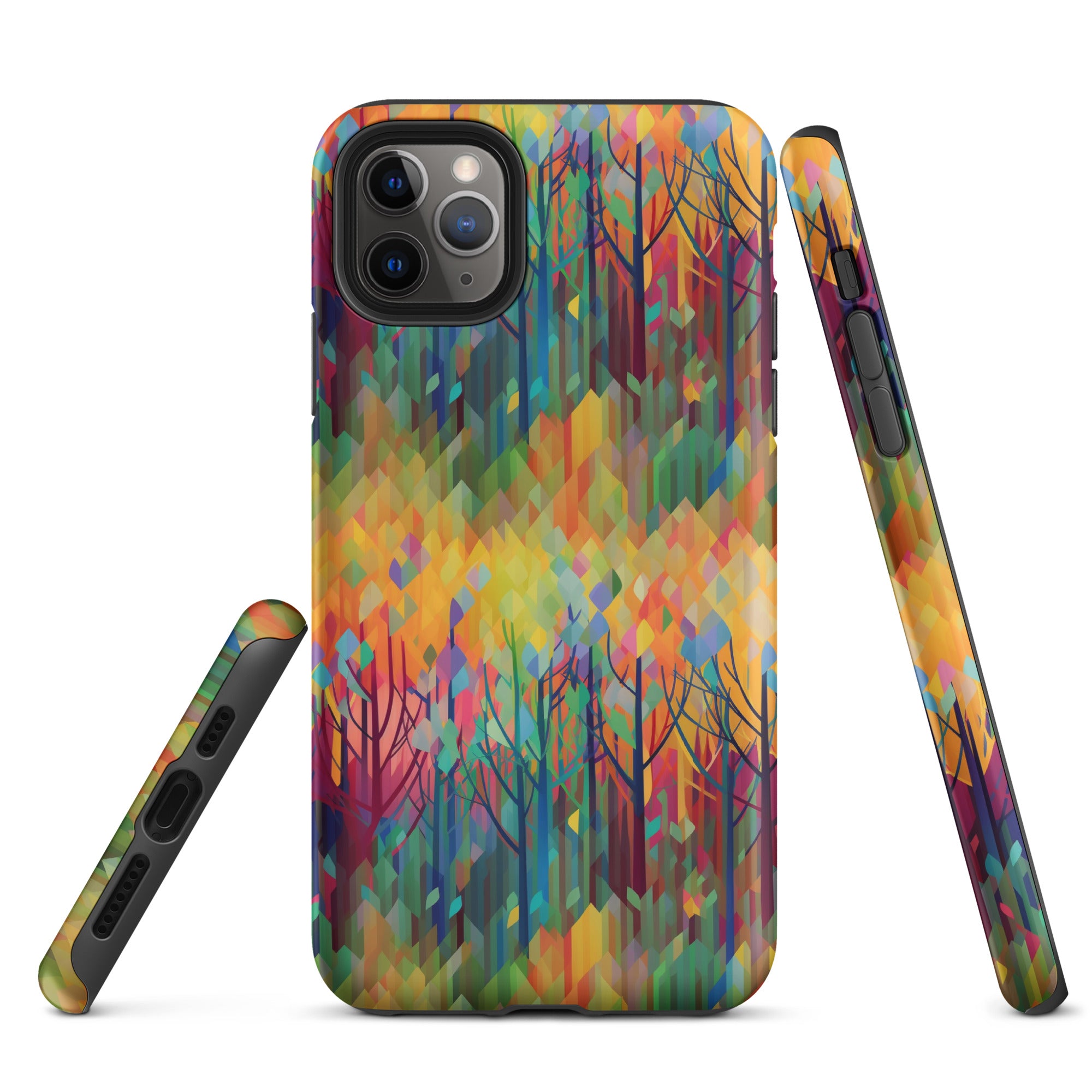 Tough Case for iPhone®- Rainbow Forest Pattern IV