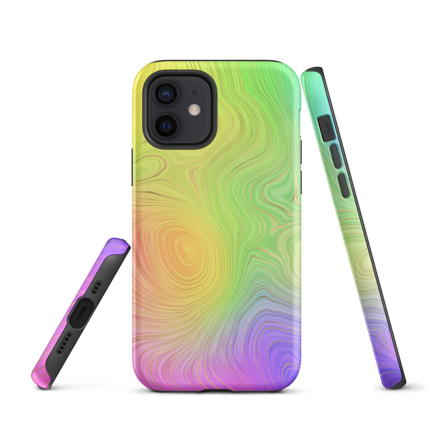 Tough Case for iPhone®- Rainbow Strata Pattern II