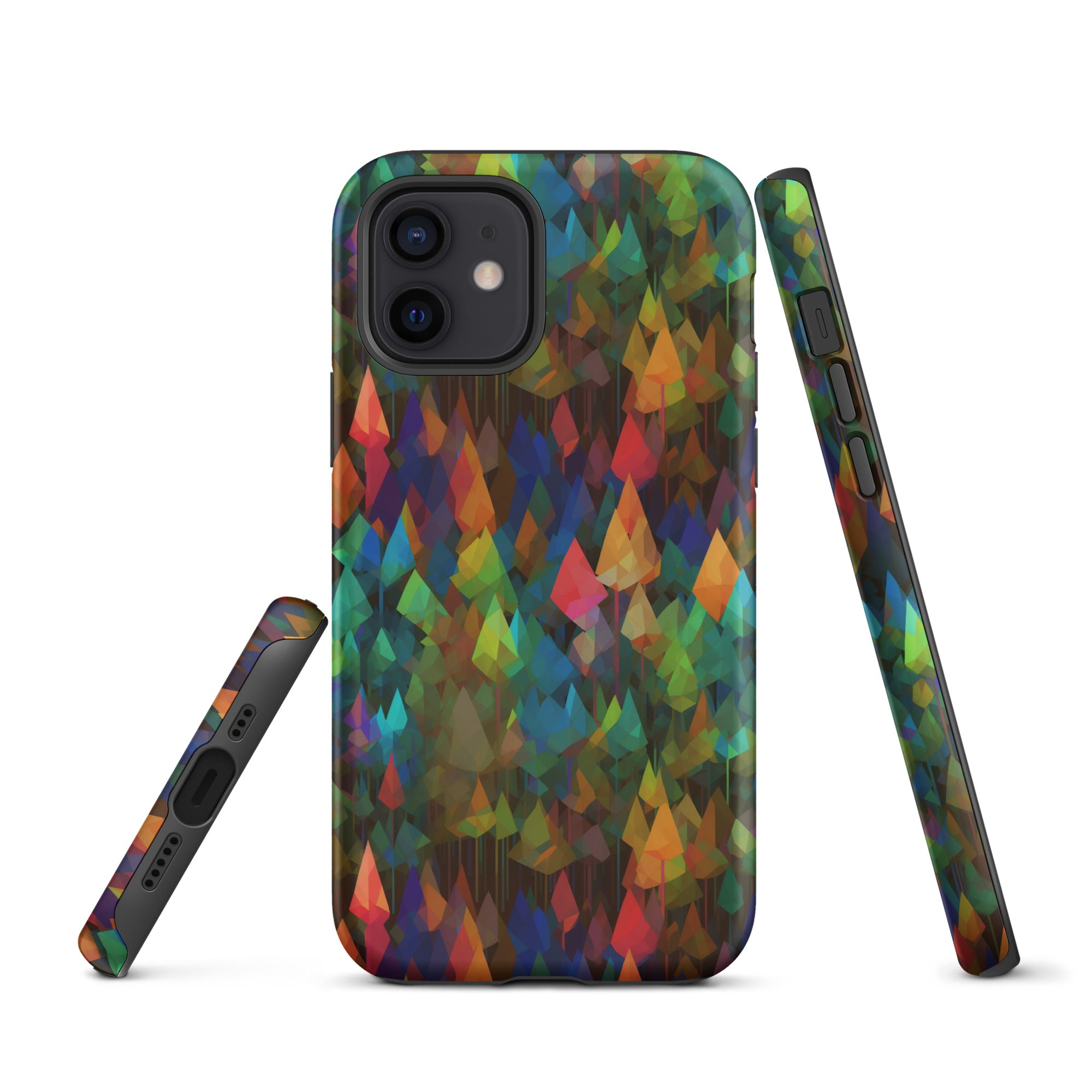 Tough Case for iPhone®- Rainbow Forest Pattern II