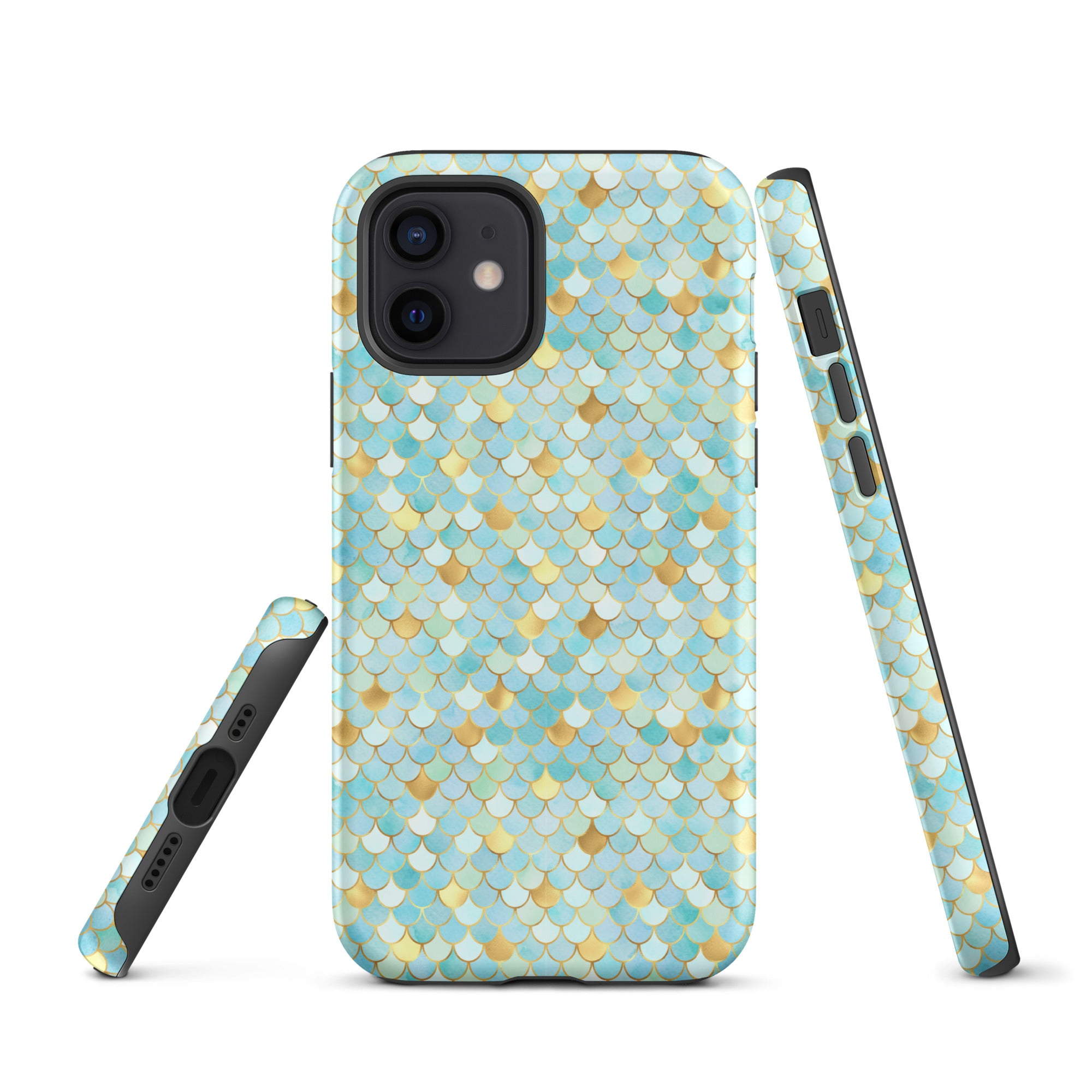 Tough Case for iPhone®- Mermaid Skin Cyan