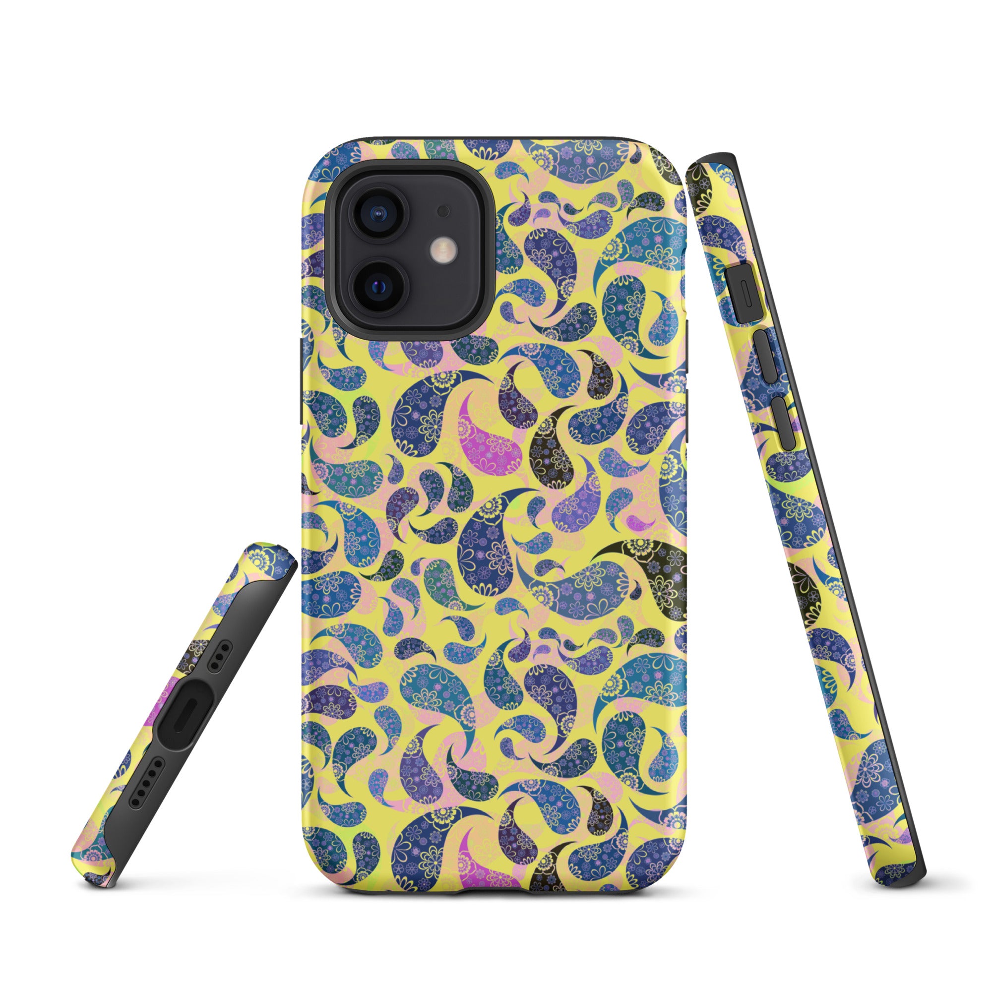 Tough Case for iPhone®- Paisley Dark Yellow