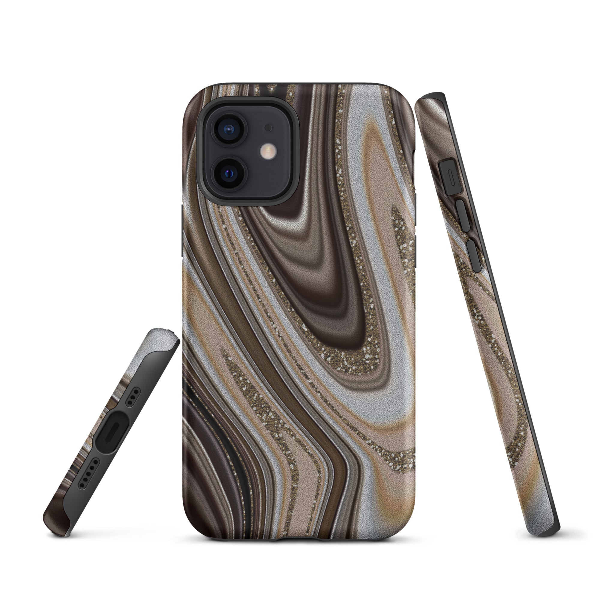 Tough Case for iPhone®- Abstract leather