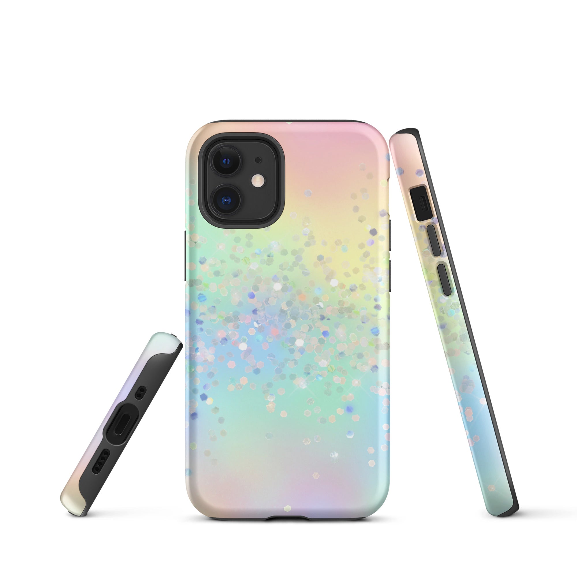 Tough Case for iPhone®- Rainbow Glitter Pattern II