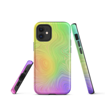 Tough Case for iPhone®- Rainbow Strata Pattern II
